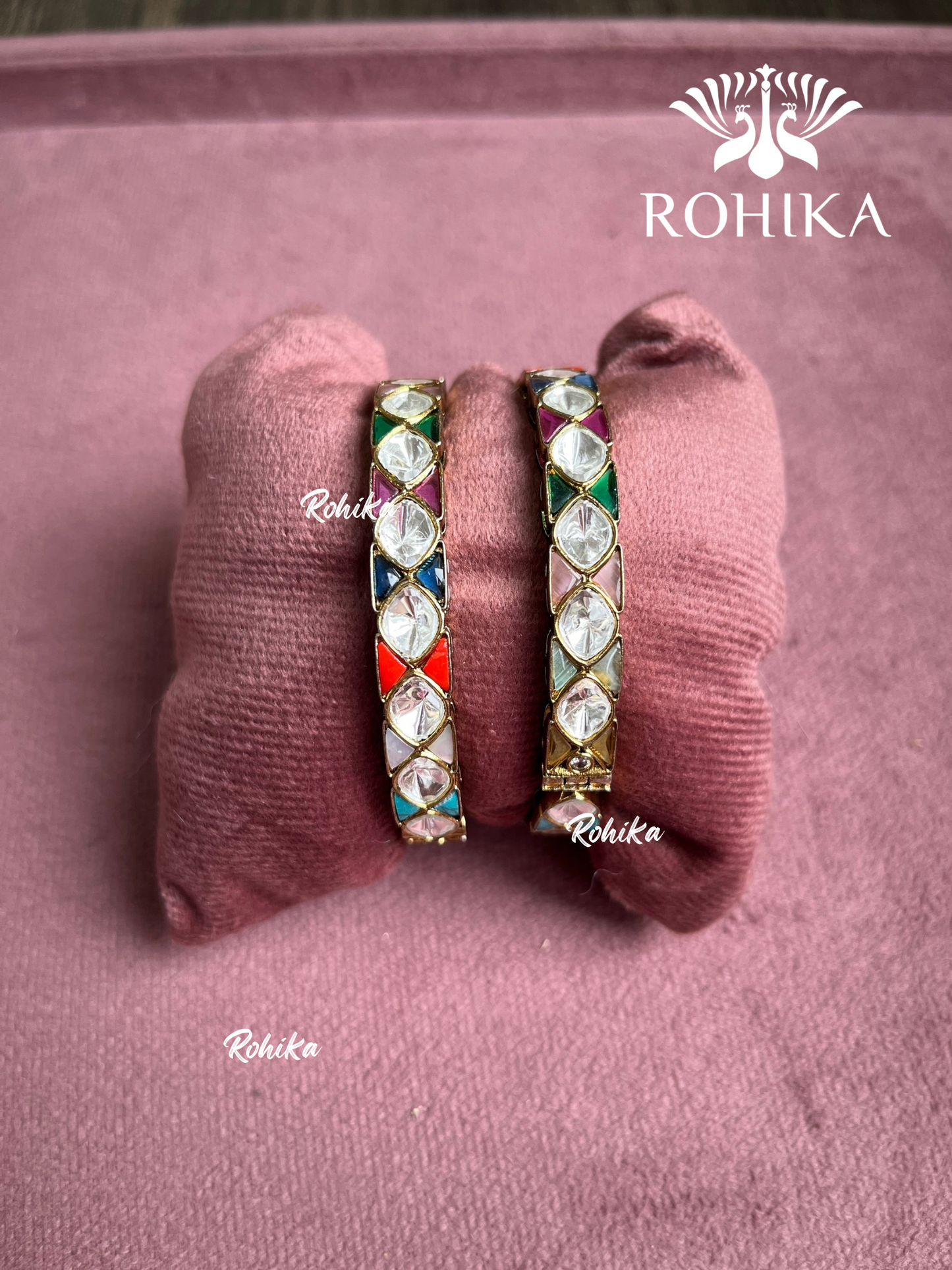 Pritha Moisanite Kada/Bangles (MB-0103)- Multicolor - Rohika Store