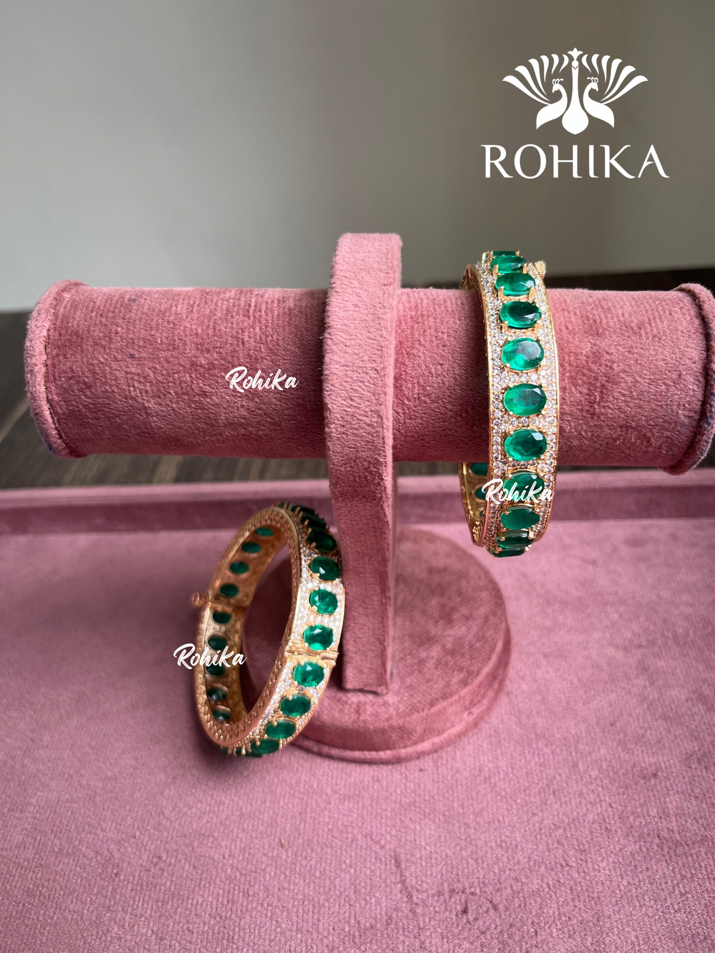 Pritha Doublets kundan Kada/Bangles (MB-0106)- Green