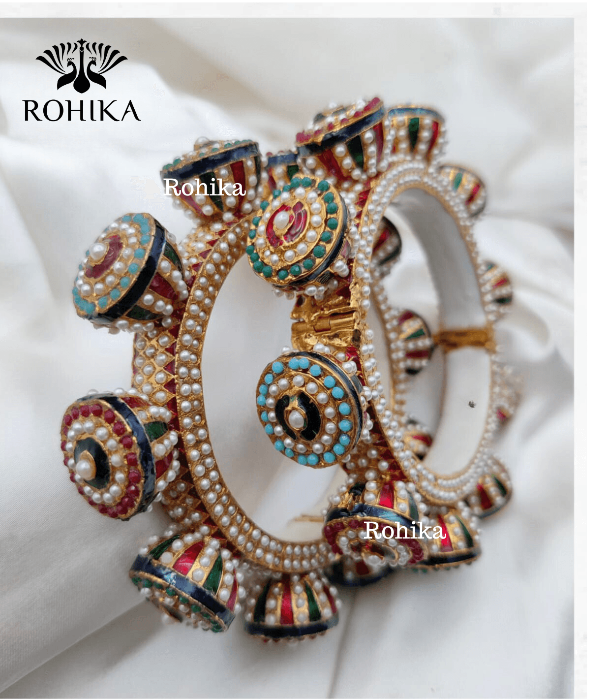 Aastha jadau bangles - Multi - Rohika Store