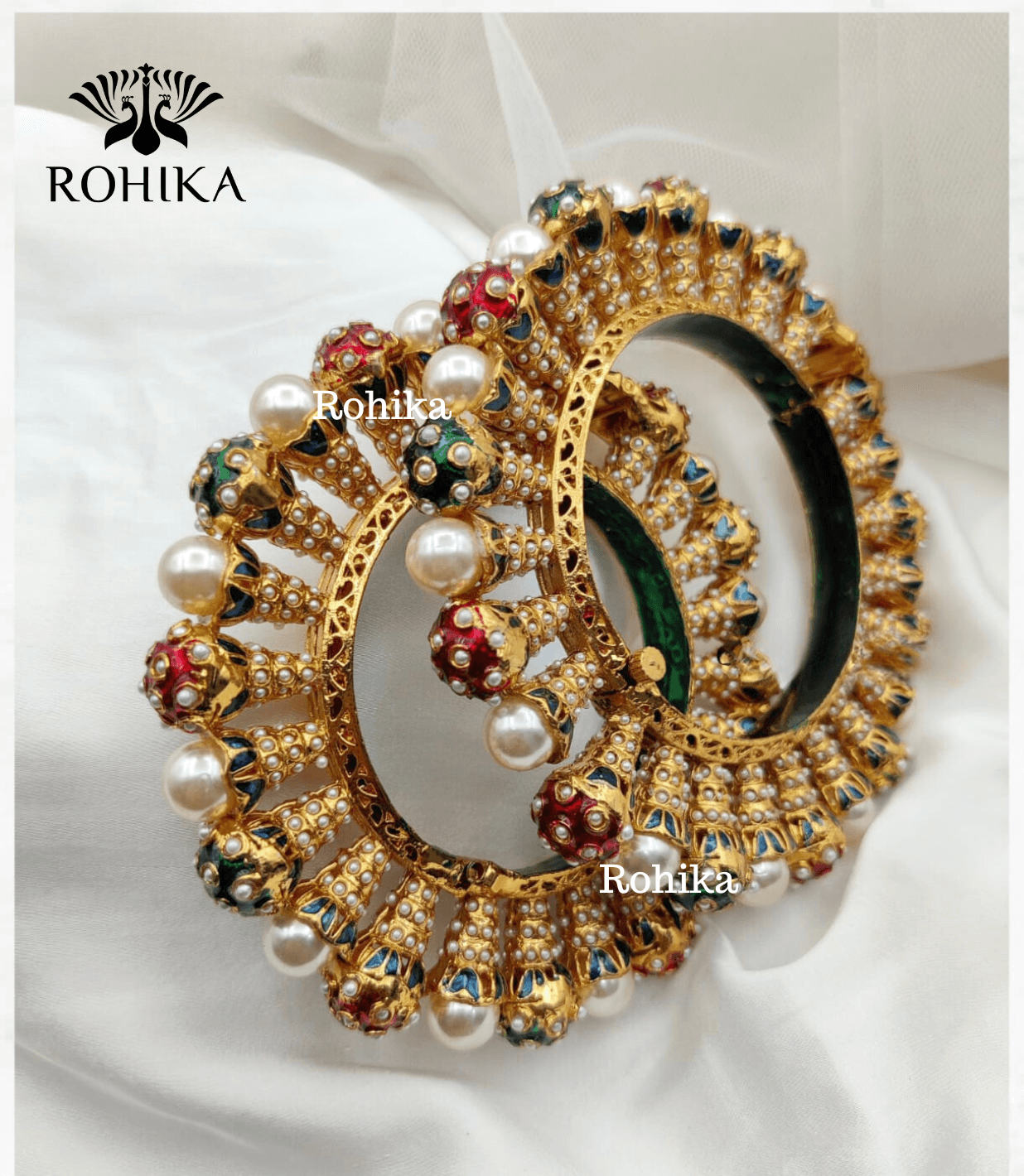Aastha jadau bangles - Rohika Store