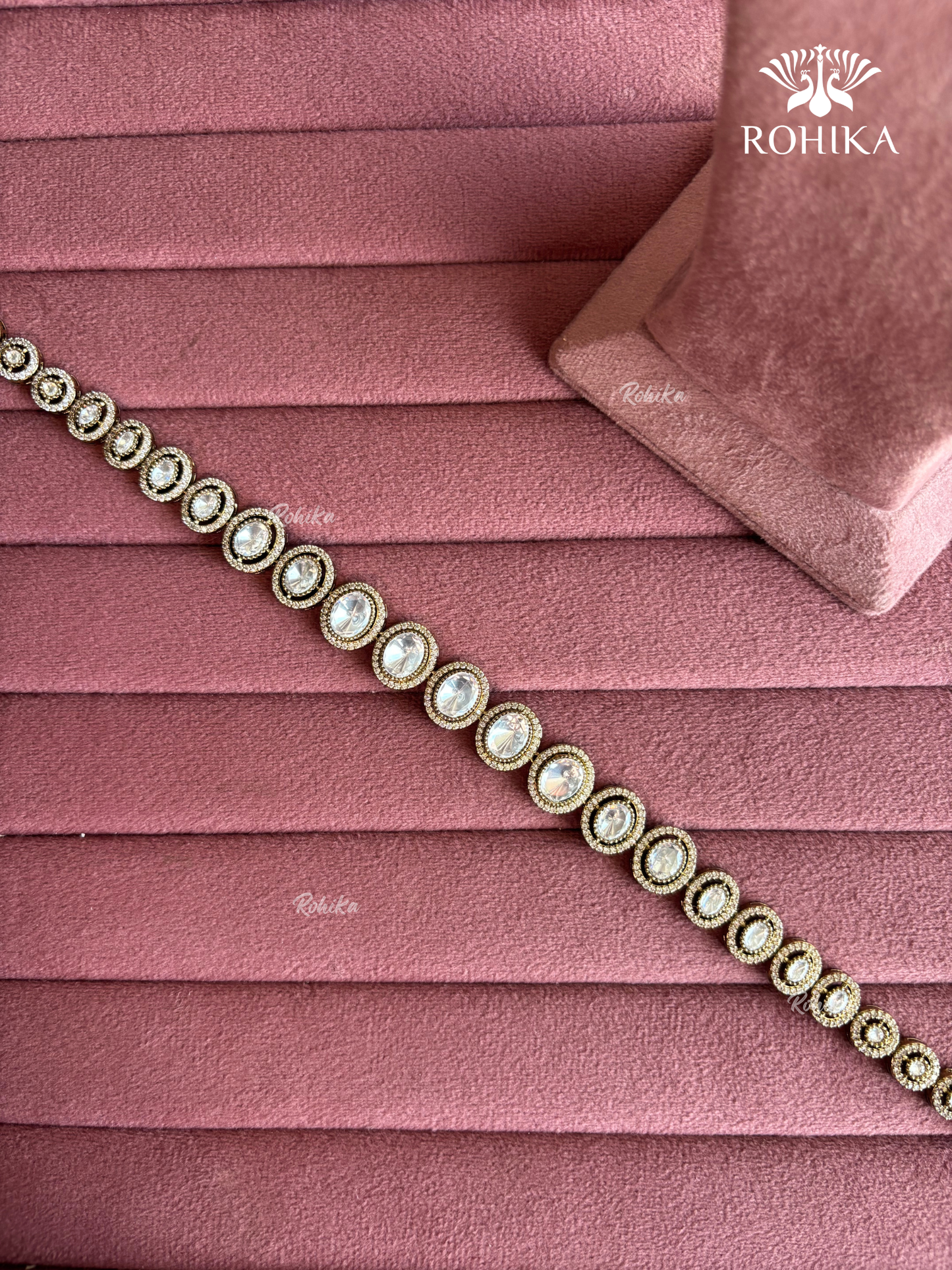 Kesha polki kundan sheeshphool (SP-050)-White