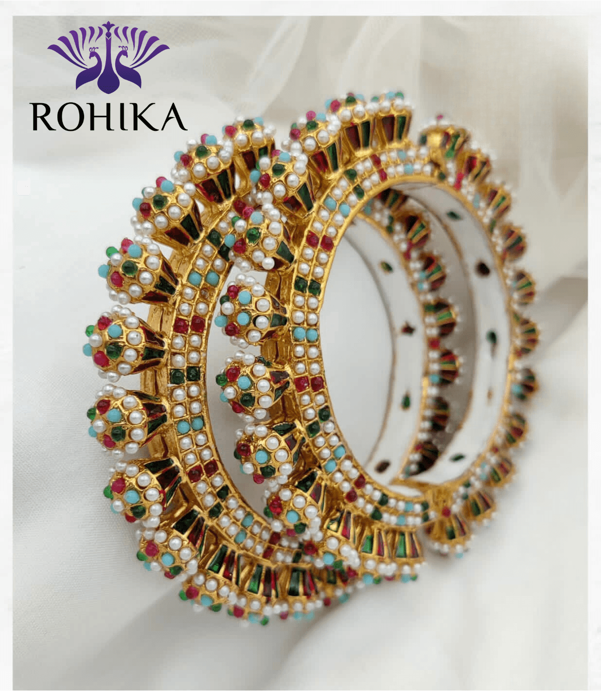 Nikhat jadau bangles - Rohika Store