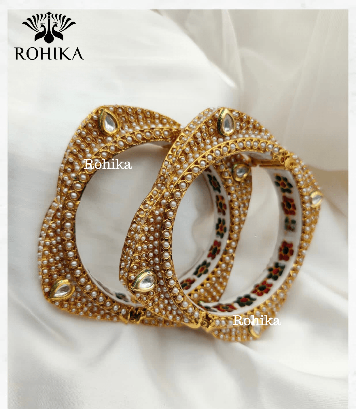 Aastha jadau bangles - Rohika Store