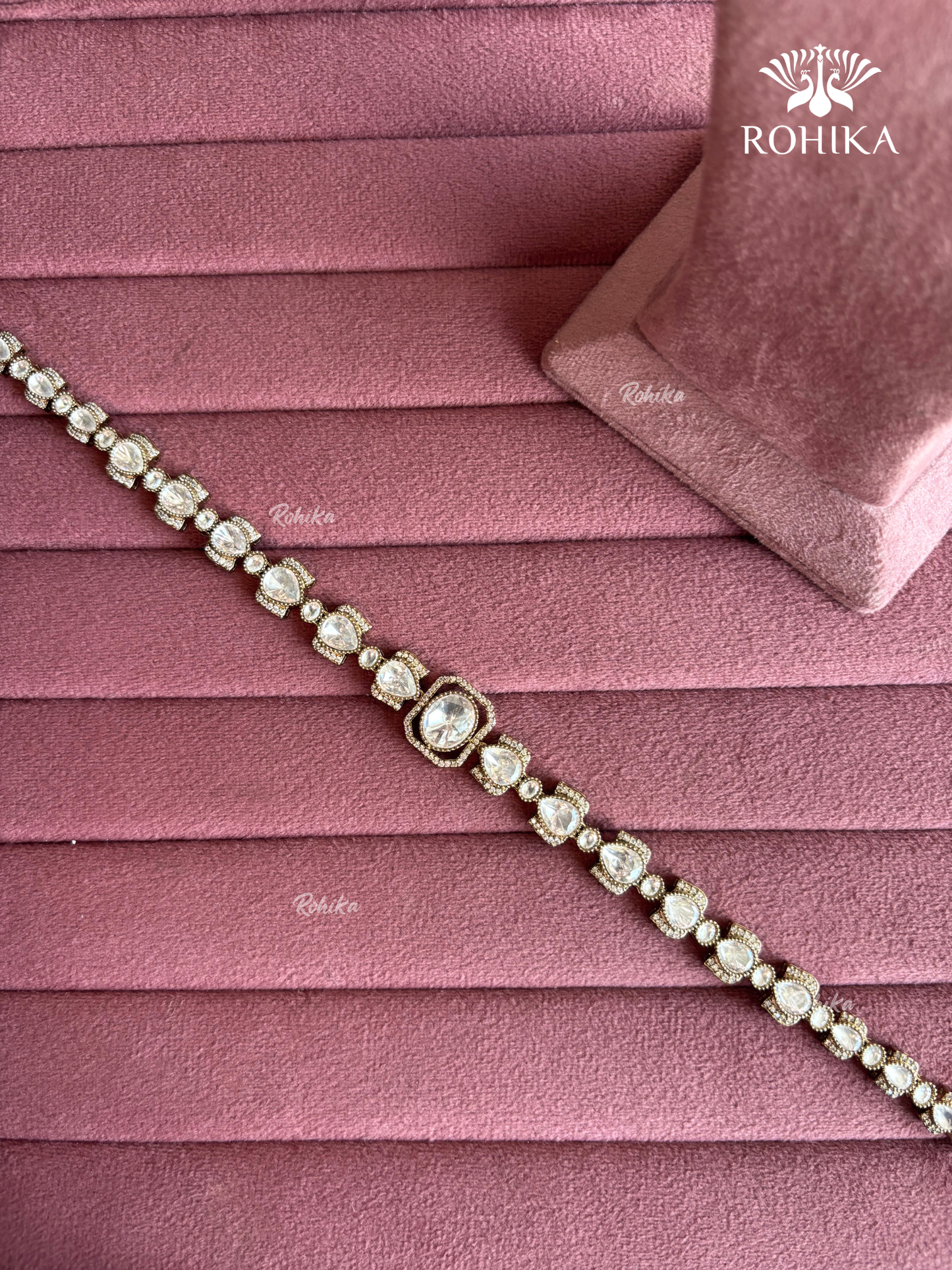 Kesha polki kundan sheeshphool (SP-051)-White