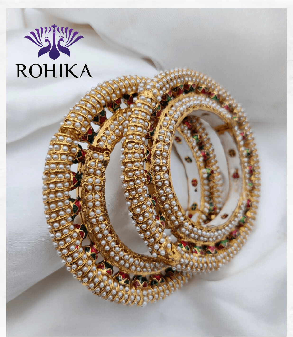 Nikhat jadau bangles - Rohika Store