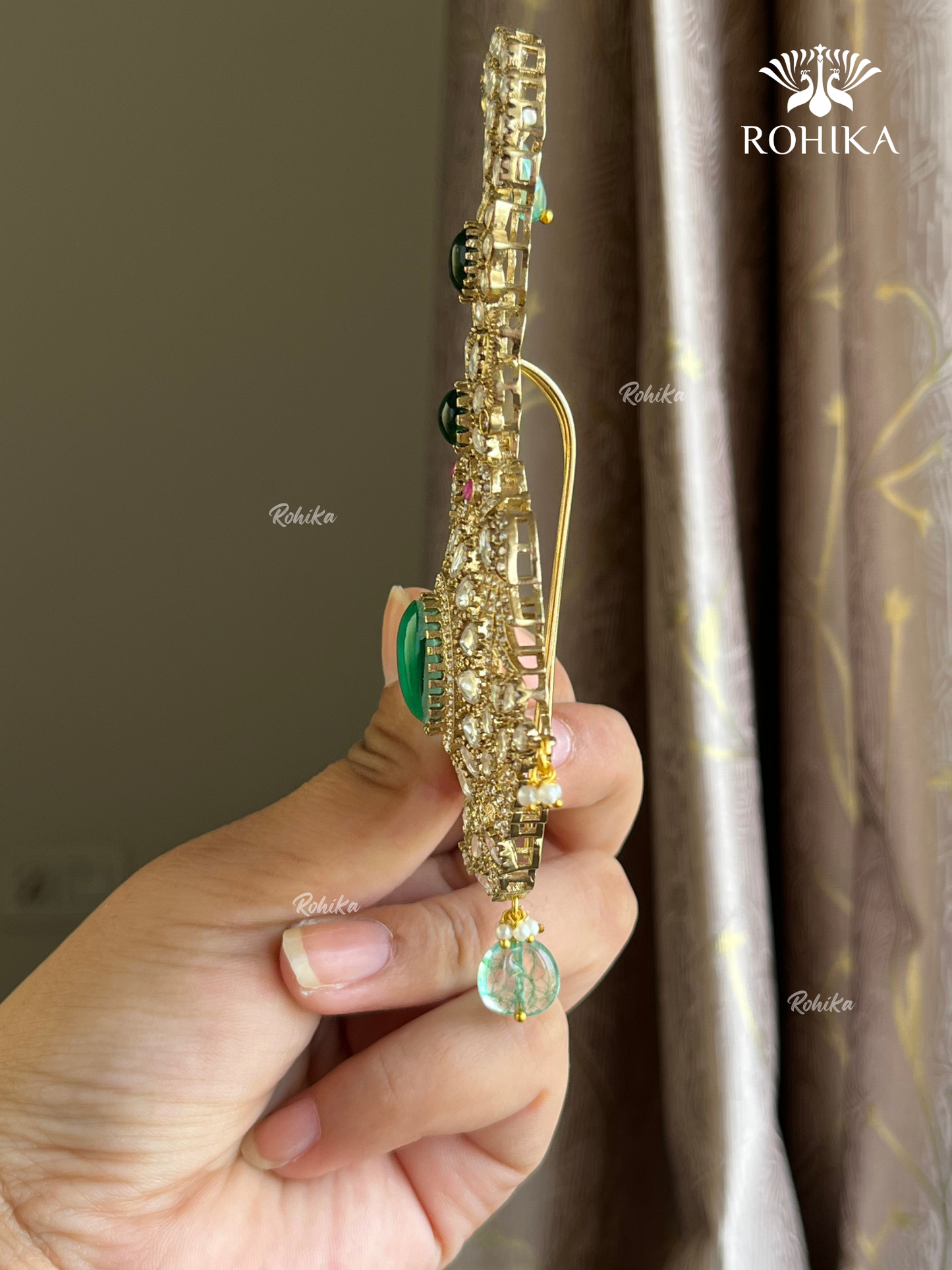 Polki Kundan Kalgi (NK-013) - Green