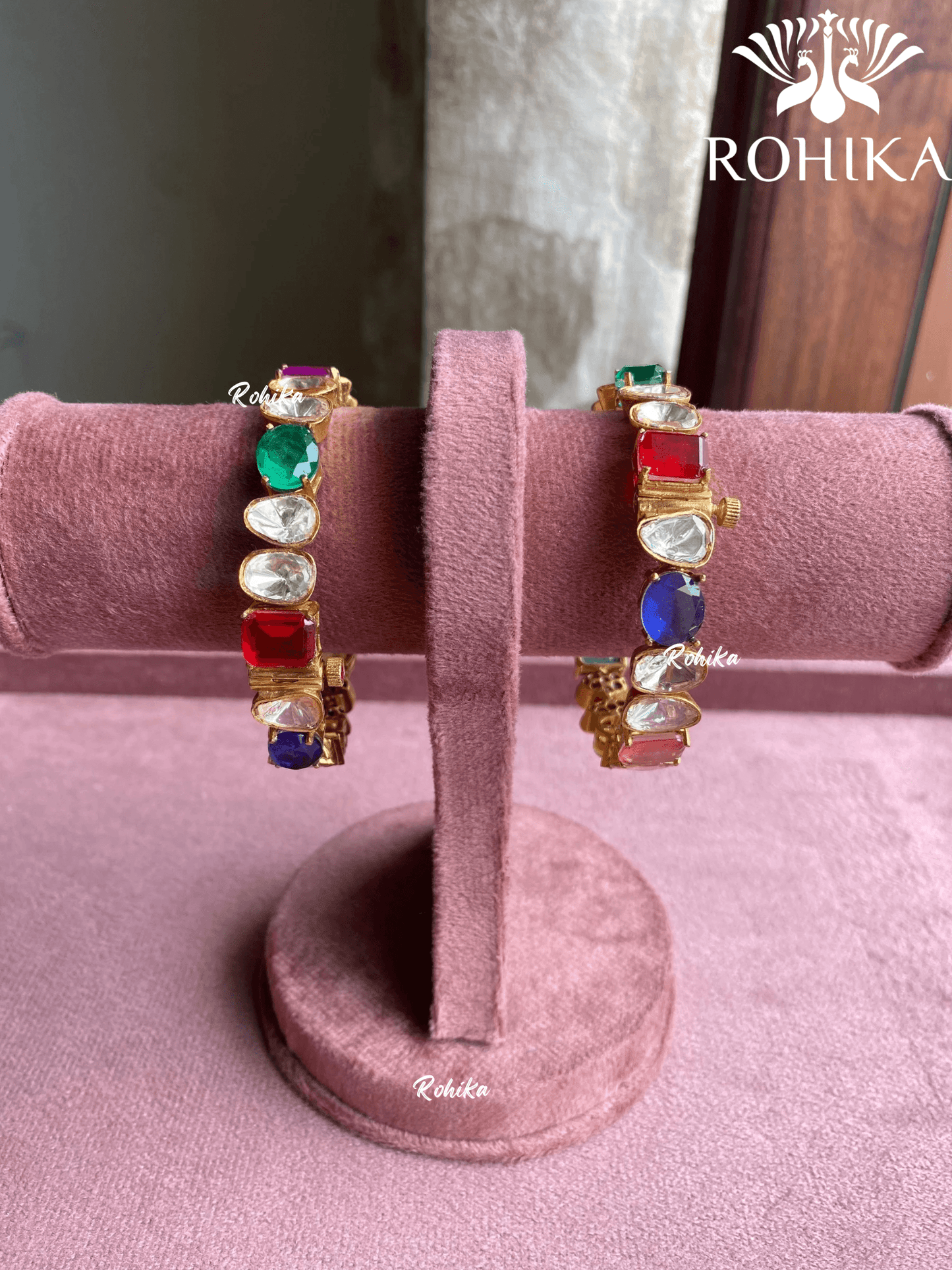 Reeti moisinite kada/bangles - Multi color - Rohika Store