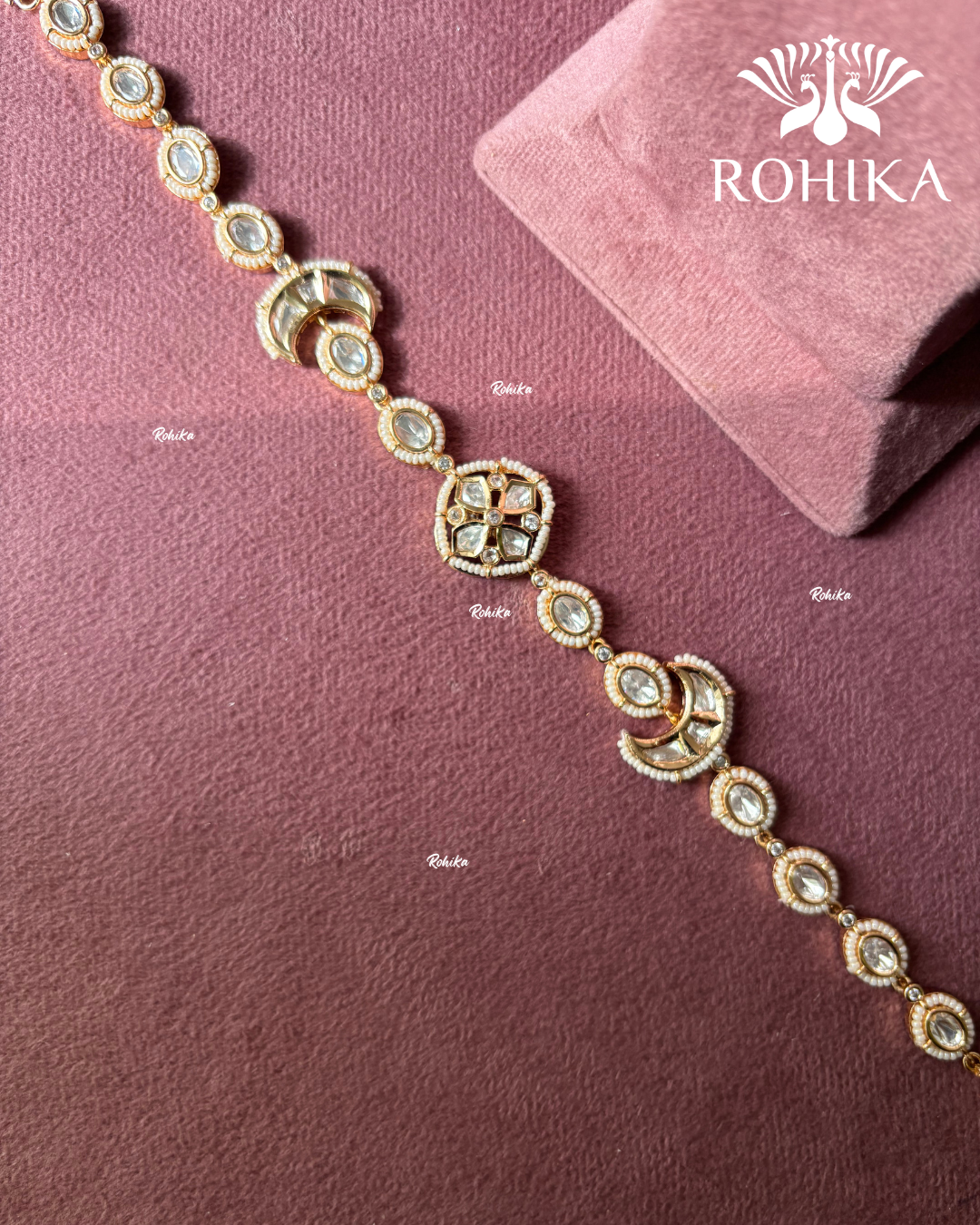 Kesha polki kundan sheeshphool (SP-043)- White