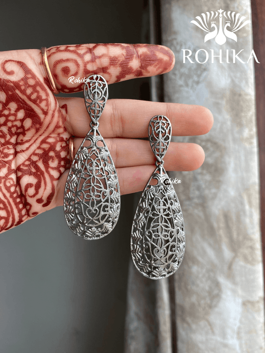 Shyamli oxidized jhumka earrings (012) - Rohika Store
