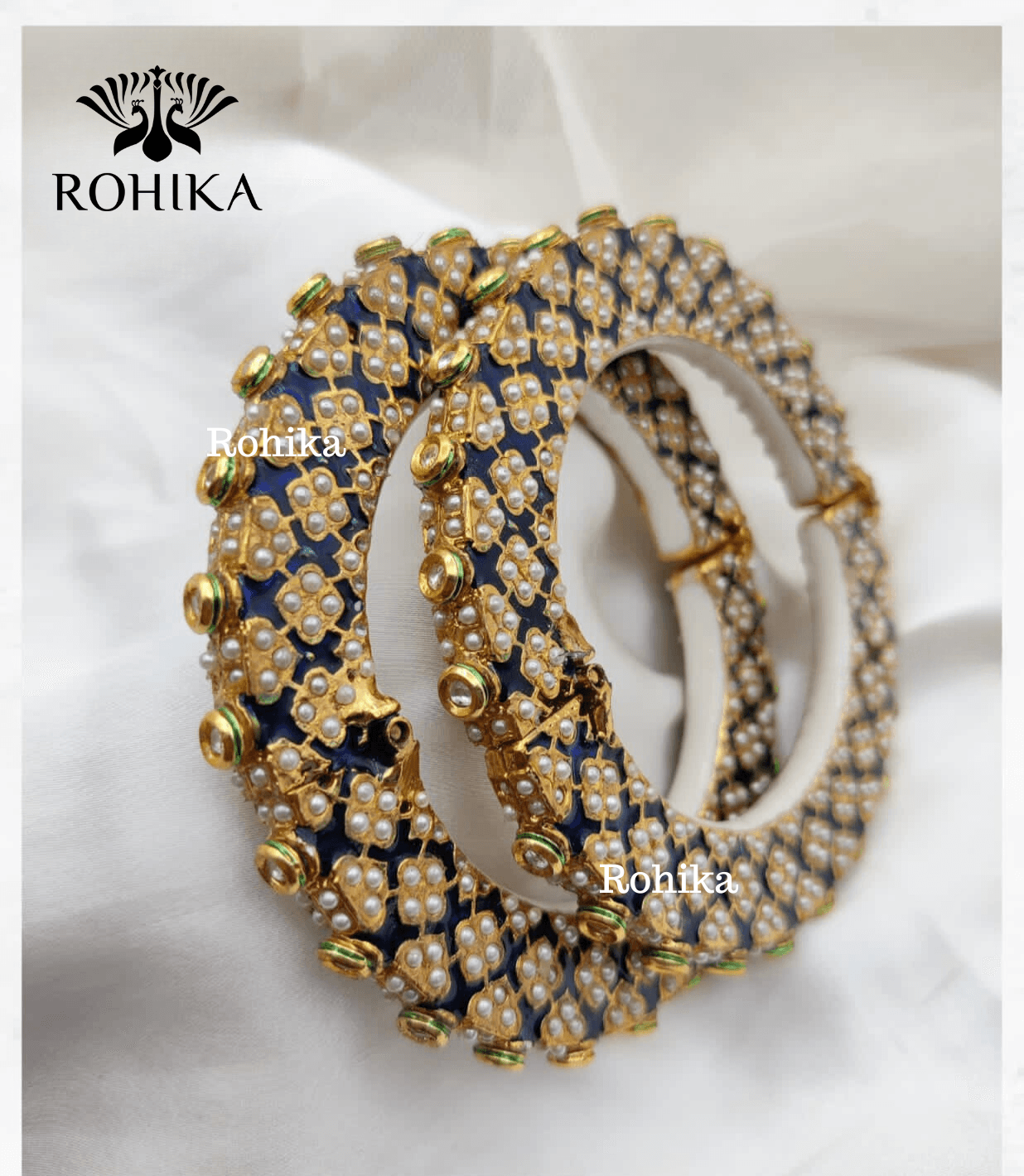 Aastha jadau bangles - Purple - Rohika Store
