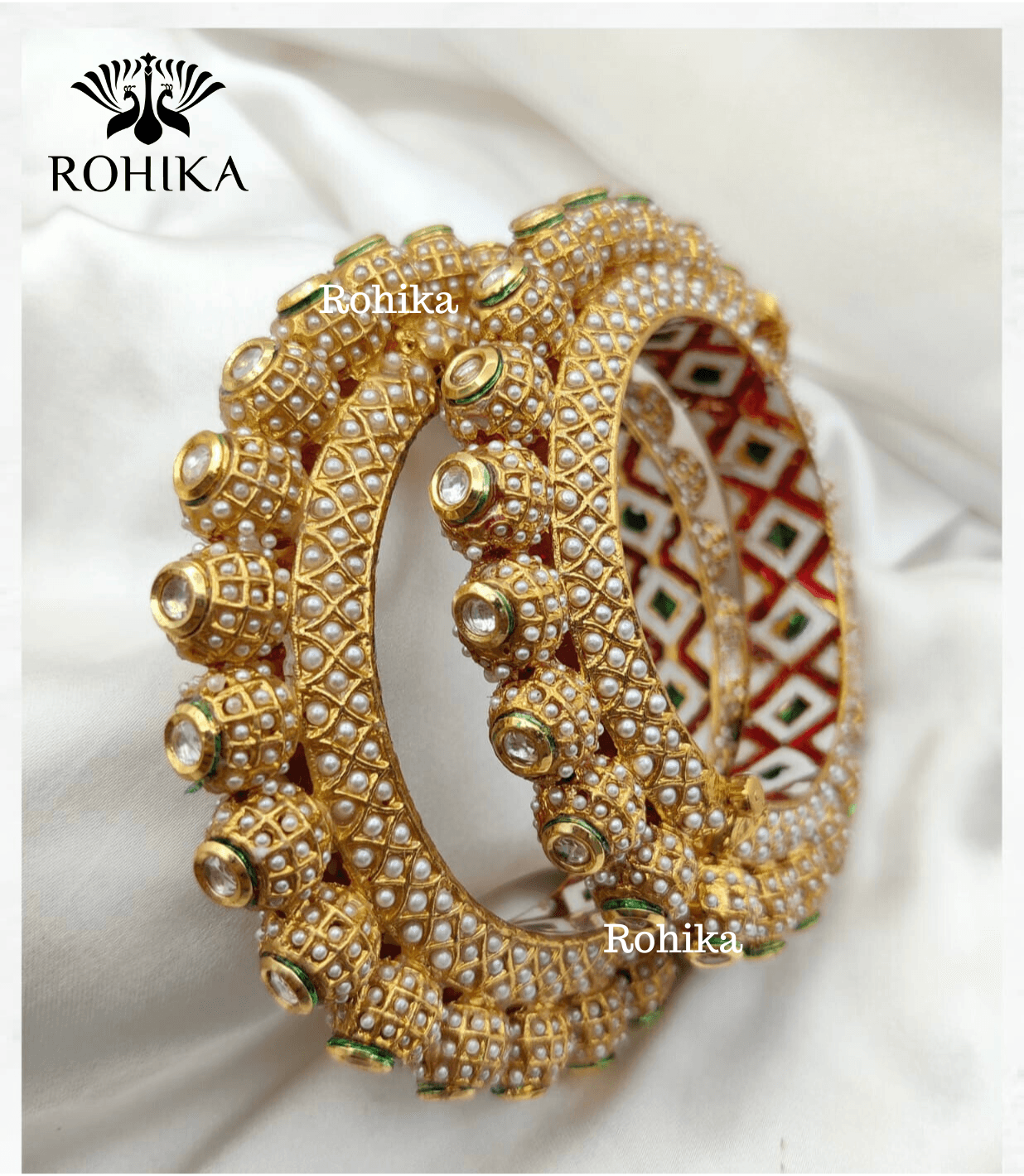 Aastha jadau bangles - Rohika Store