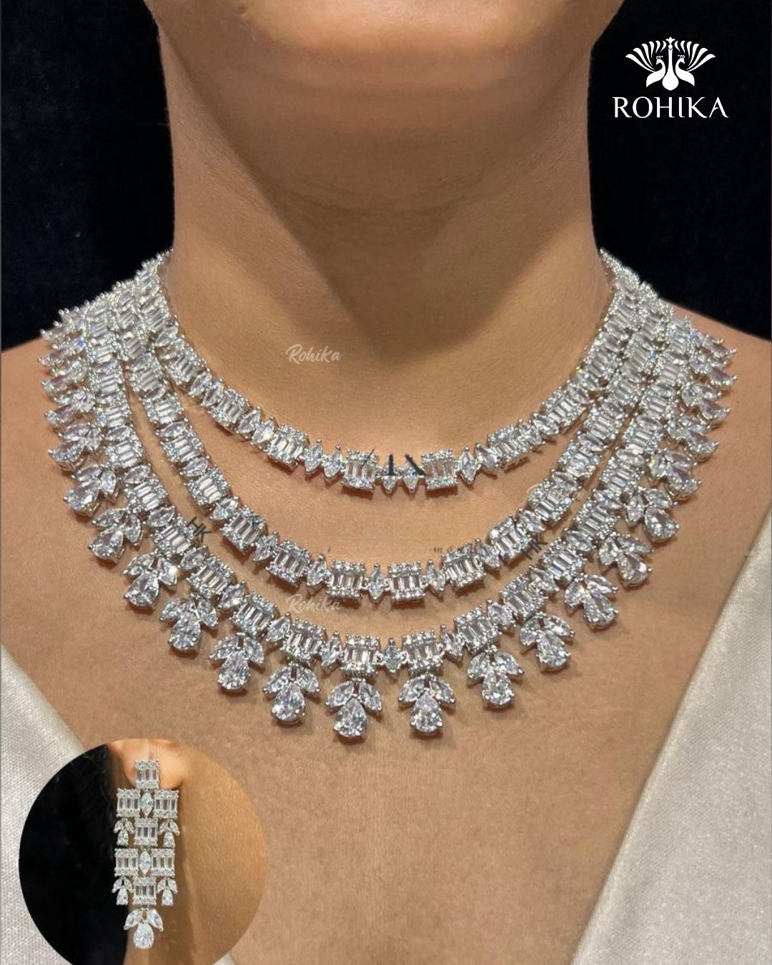 Rachel American Diamond Necklace - White