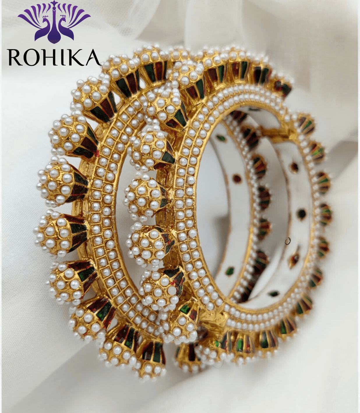 Nikhat jadau bangles - Rohika Store