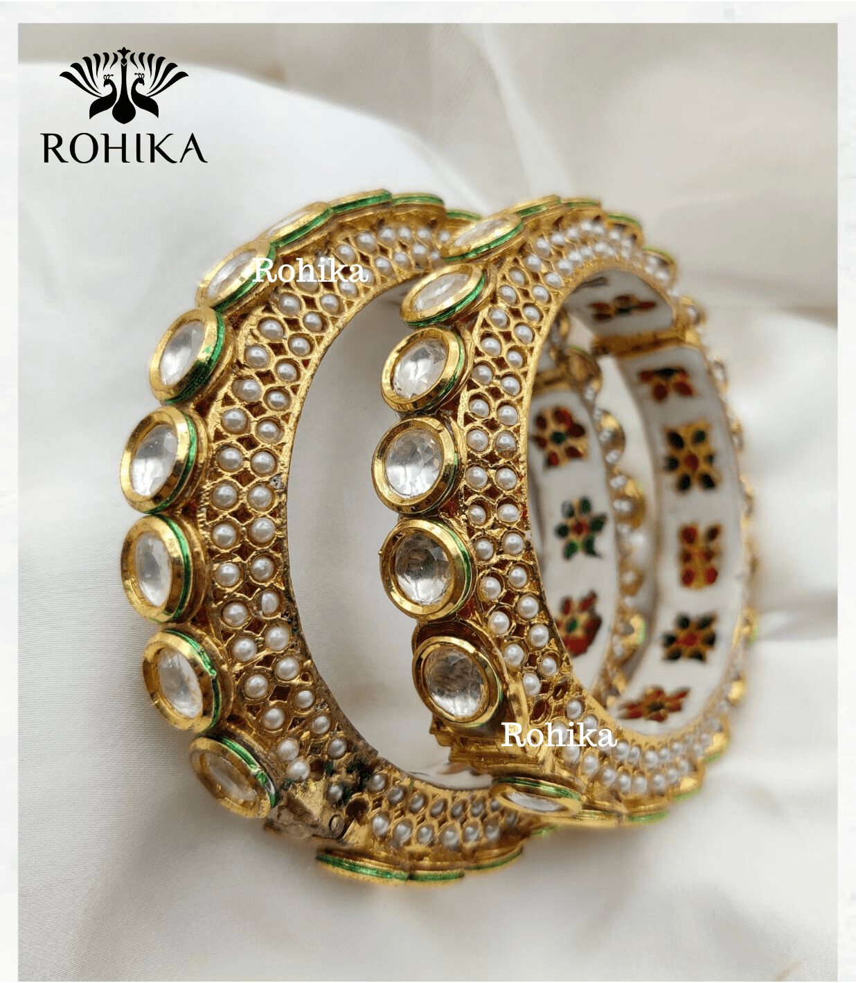 Aastha jadau bangles - Rohika Store