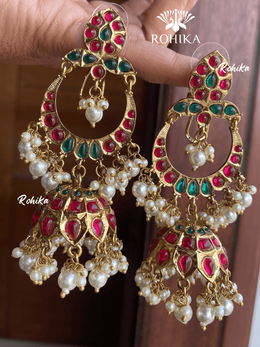 Anny beautiful earrings-Red and green - Rohika Store