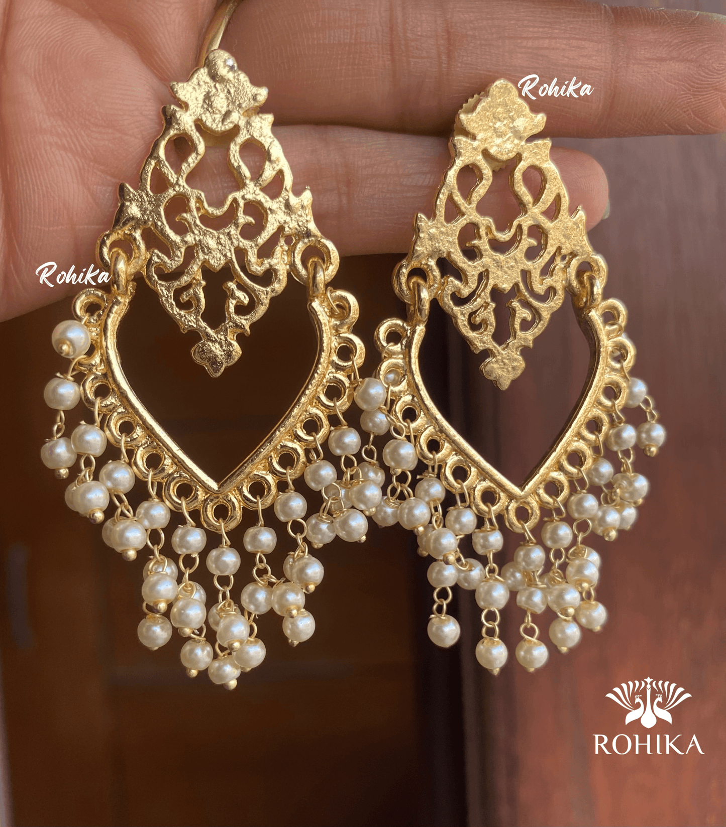 Tanu Beautiful earrings-Golden - Rohika Store