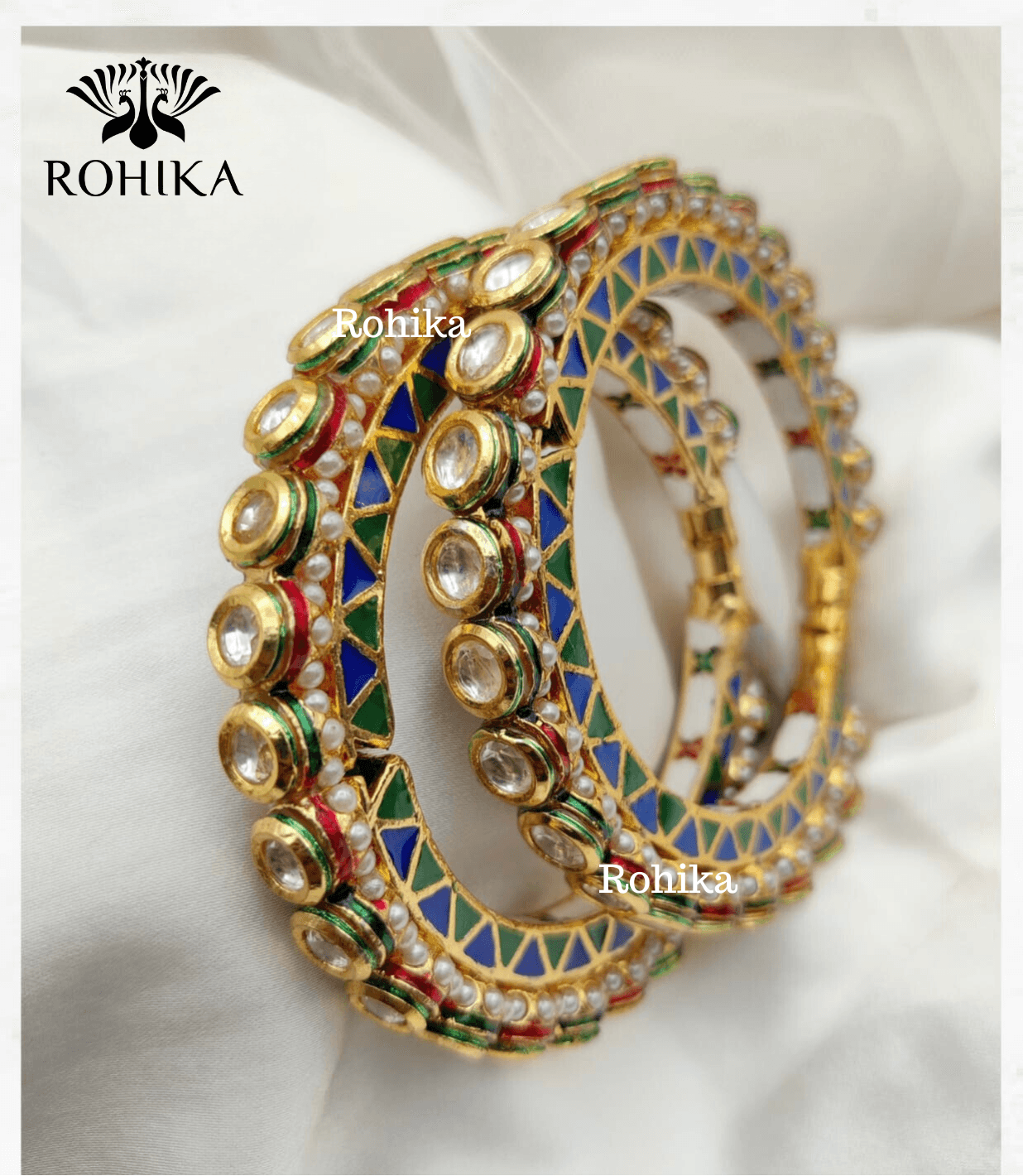 Aastha jadau bangles - Rohika Store