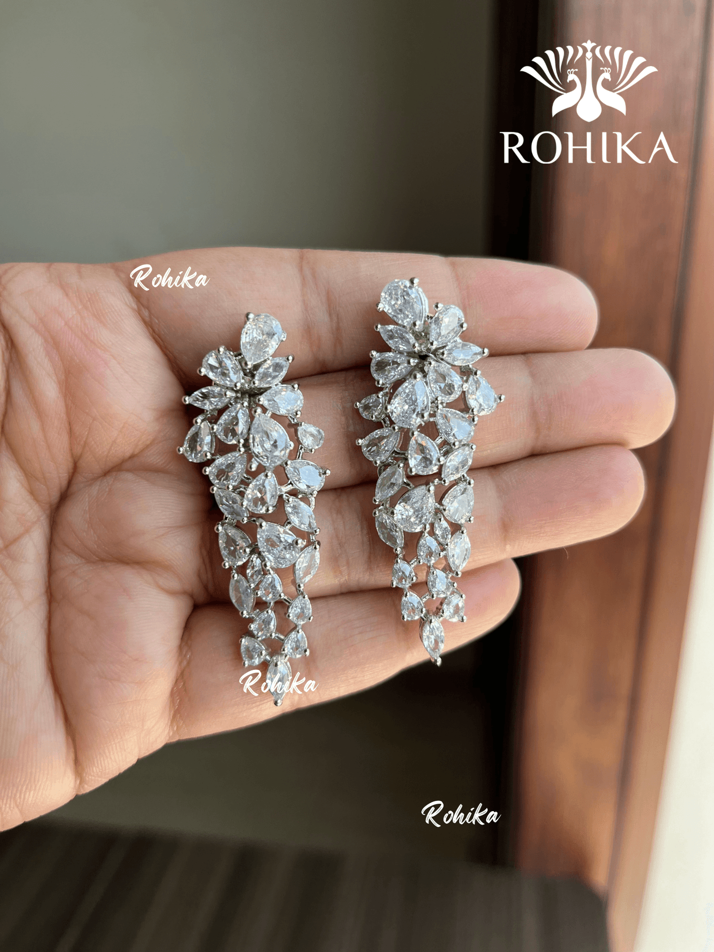 Grey’s American diamond earrings - Rohika Store