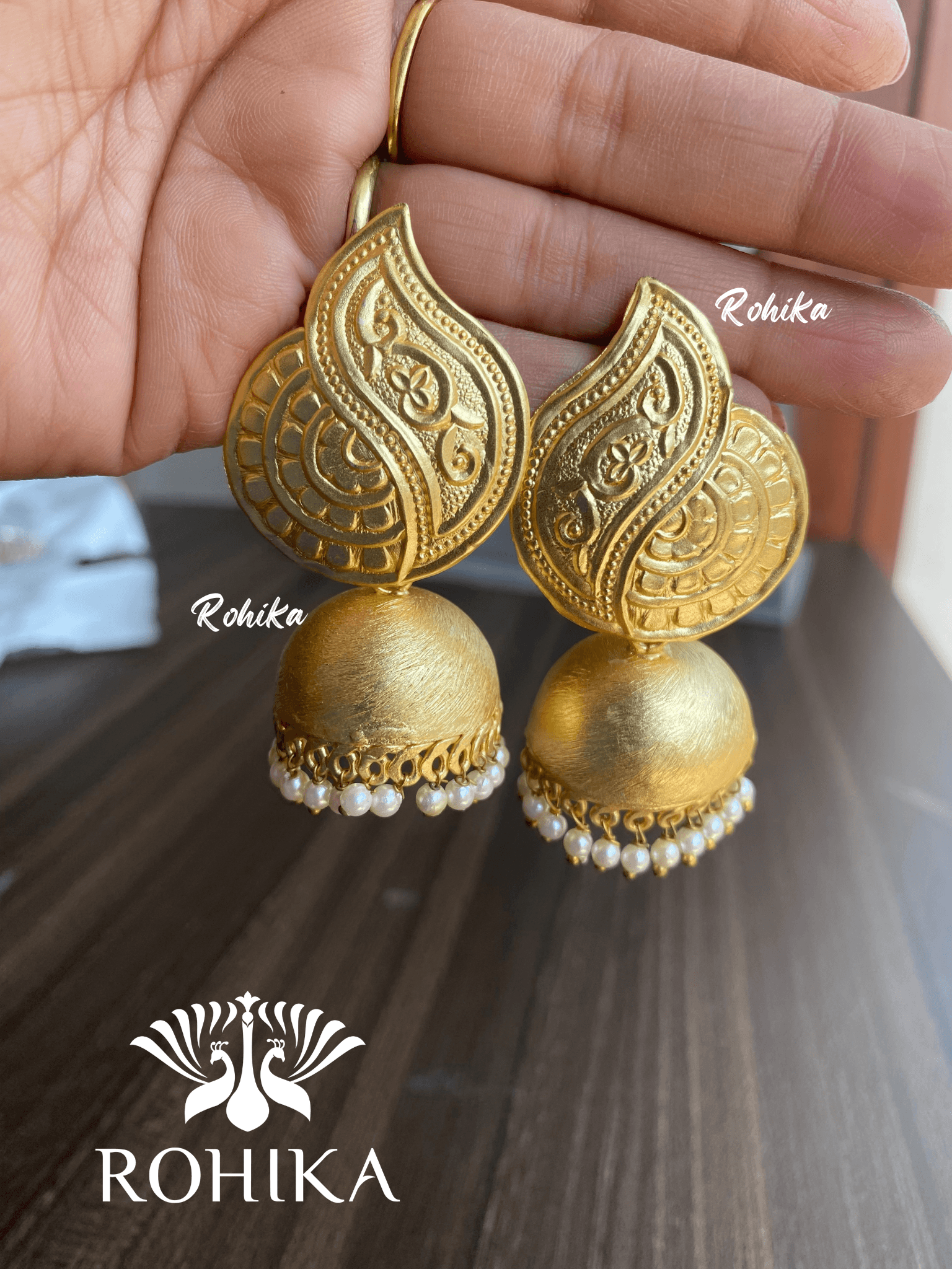 Navisha juhmka earring (GJ005)- Golden - Rohika Store