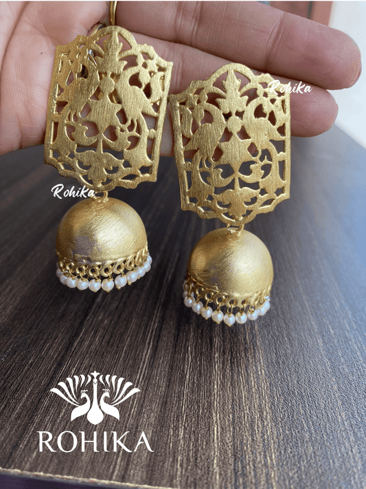 Navisha juhmka earring(GJ-003) - Golden - Rohika Store