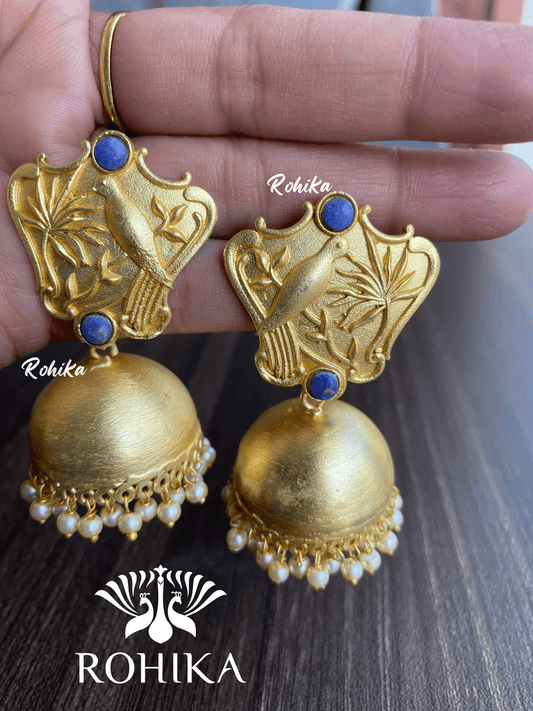 Navisha juhmka earring (GJ002)- Golden - Rohika Store