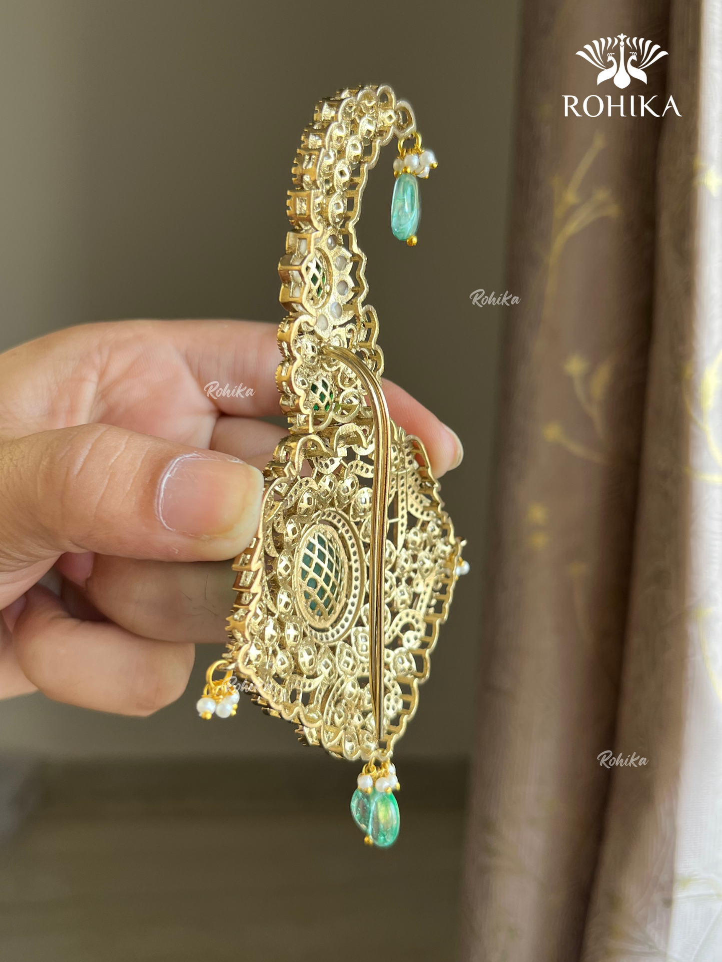 Polki Kundan Kalgi (NK-014) - Green