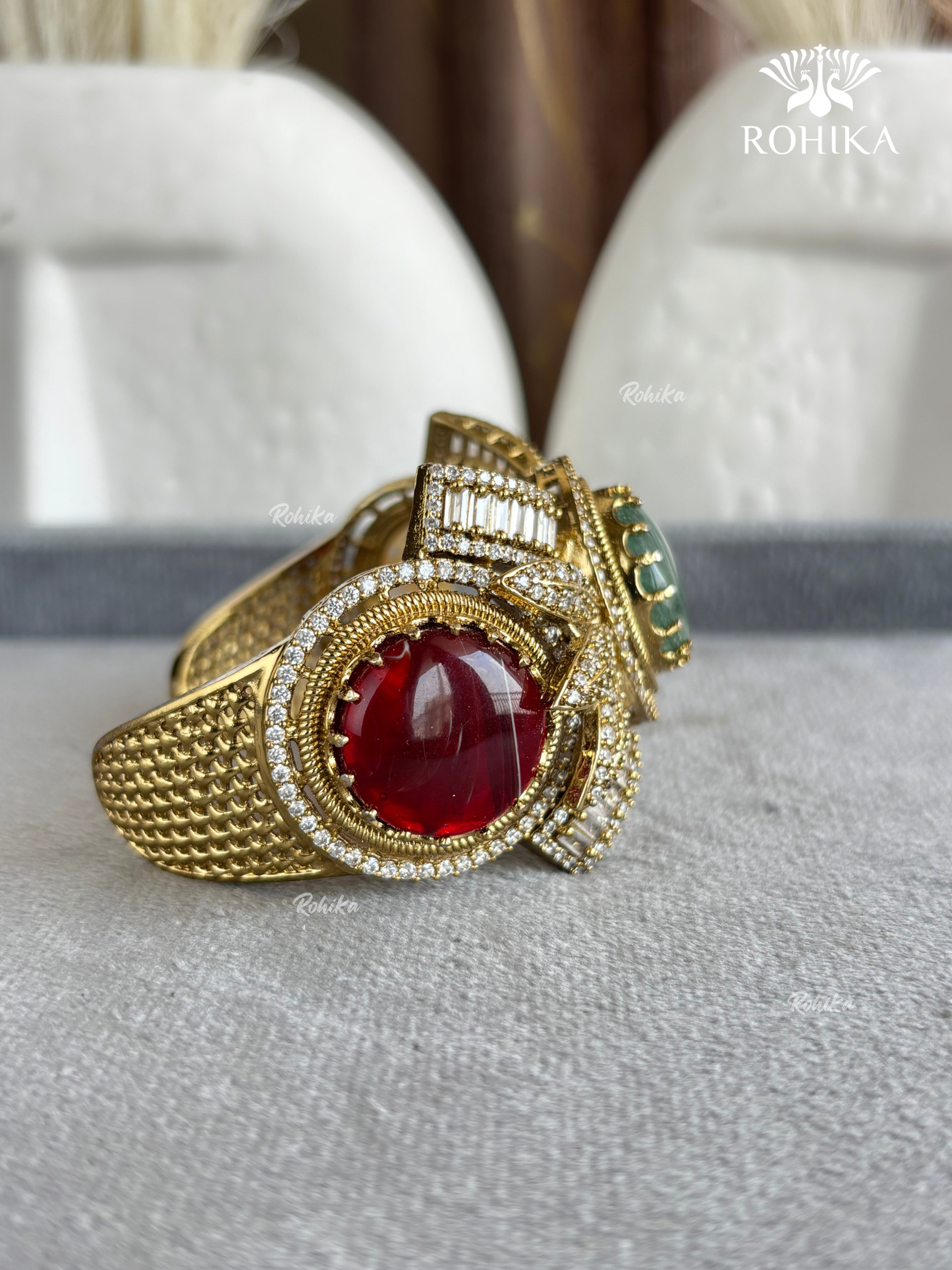Sabya Deisgner Semi-Precious Kada (SSB002) - Multi Colour