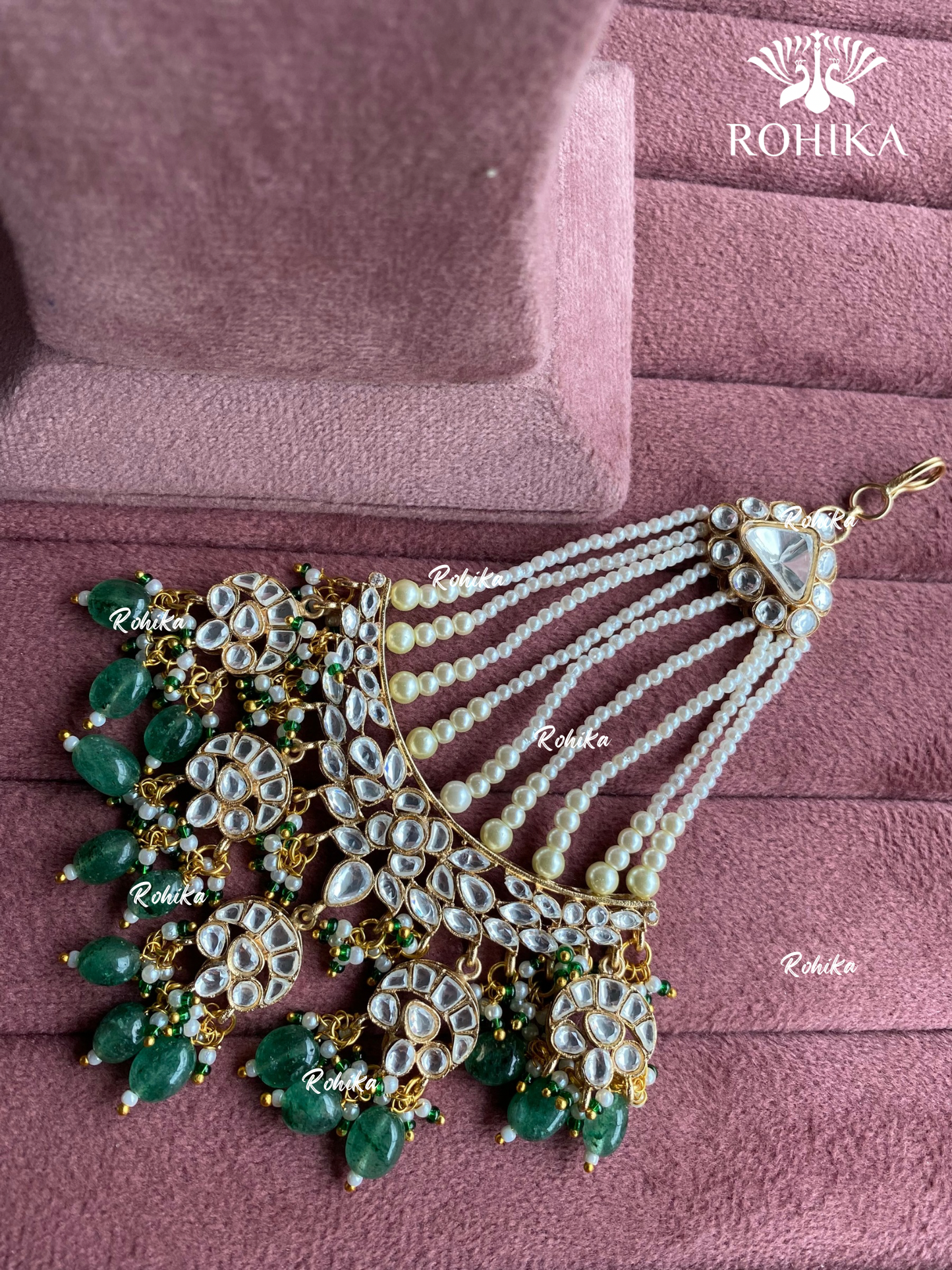 Bandini polki kundan passa /jhoomer (013) - Mint green