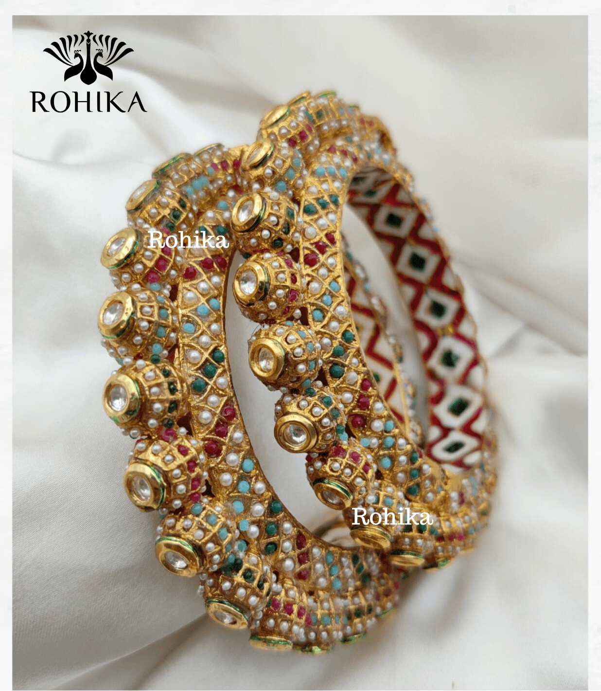 Aastha jadau bangles - Rohika Store