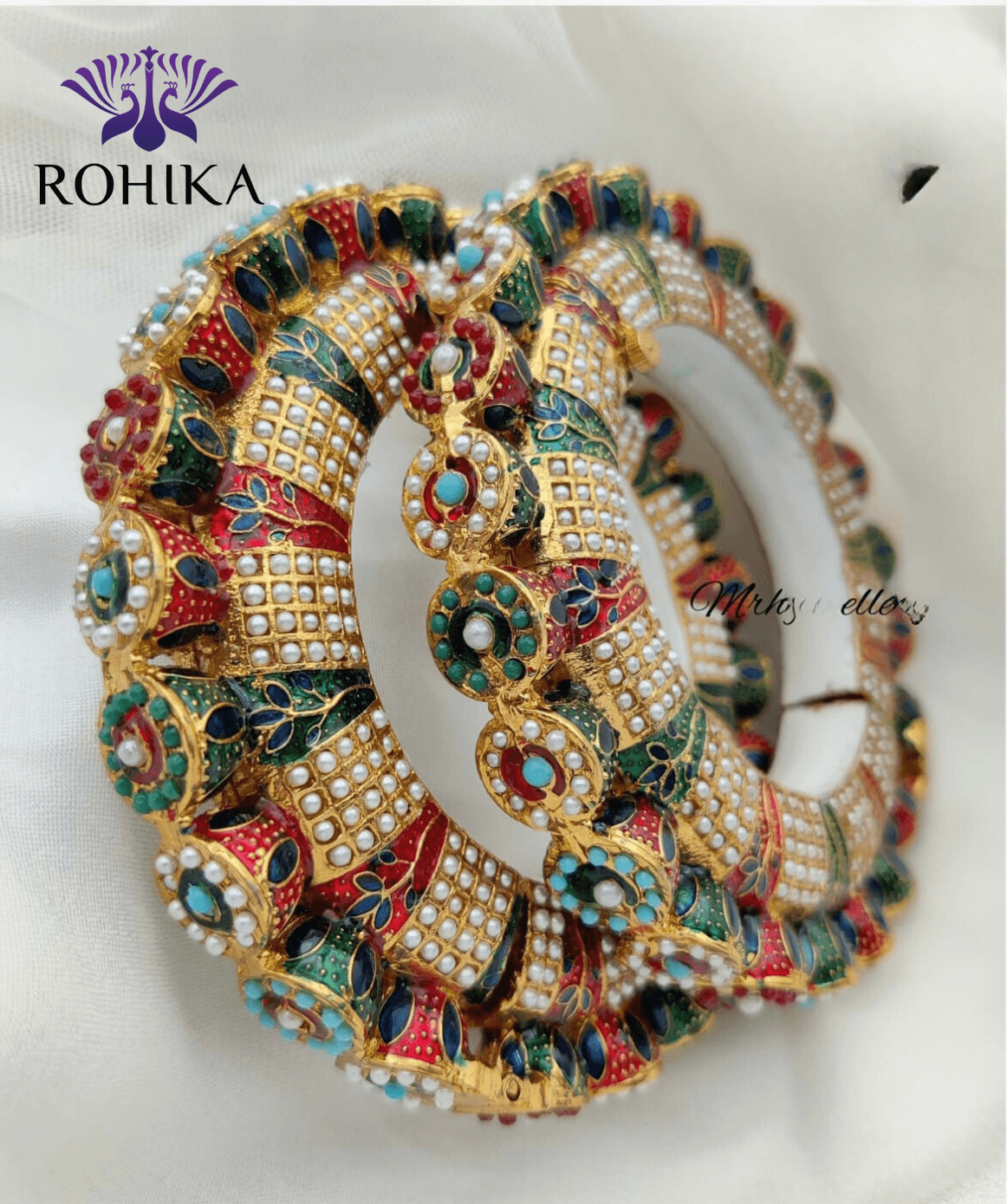 Aayat jadau bangles - Multi - Rohika Store