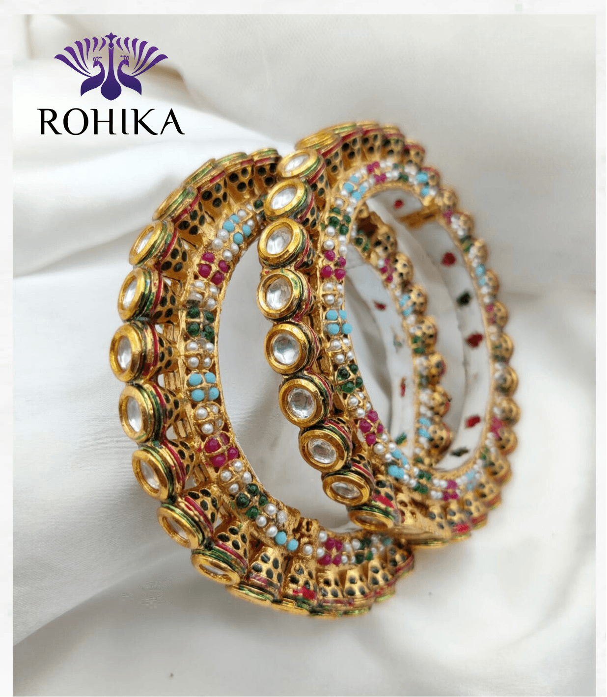 Nikhat jadau bangles - Rohika Store