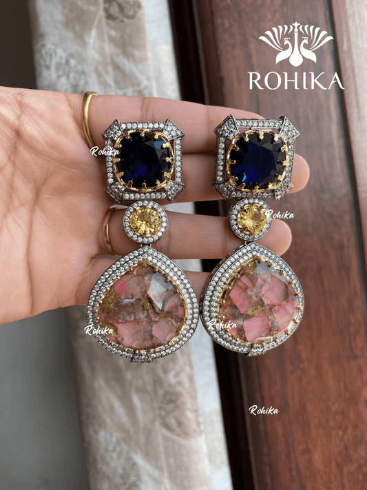 Designer earrings (M-006) - Multi colour - Rohika Store