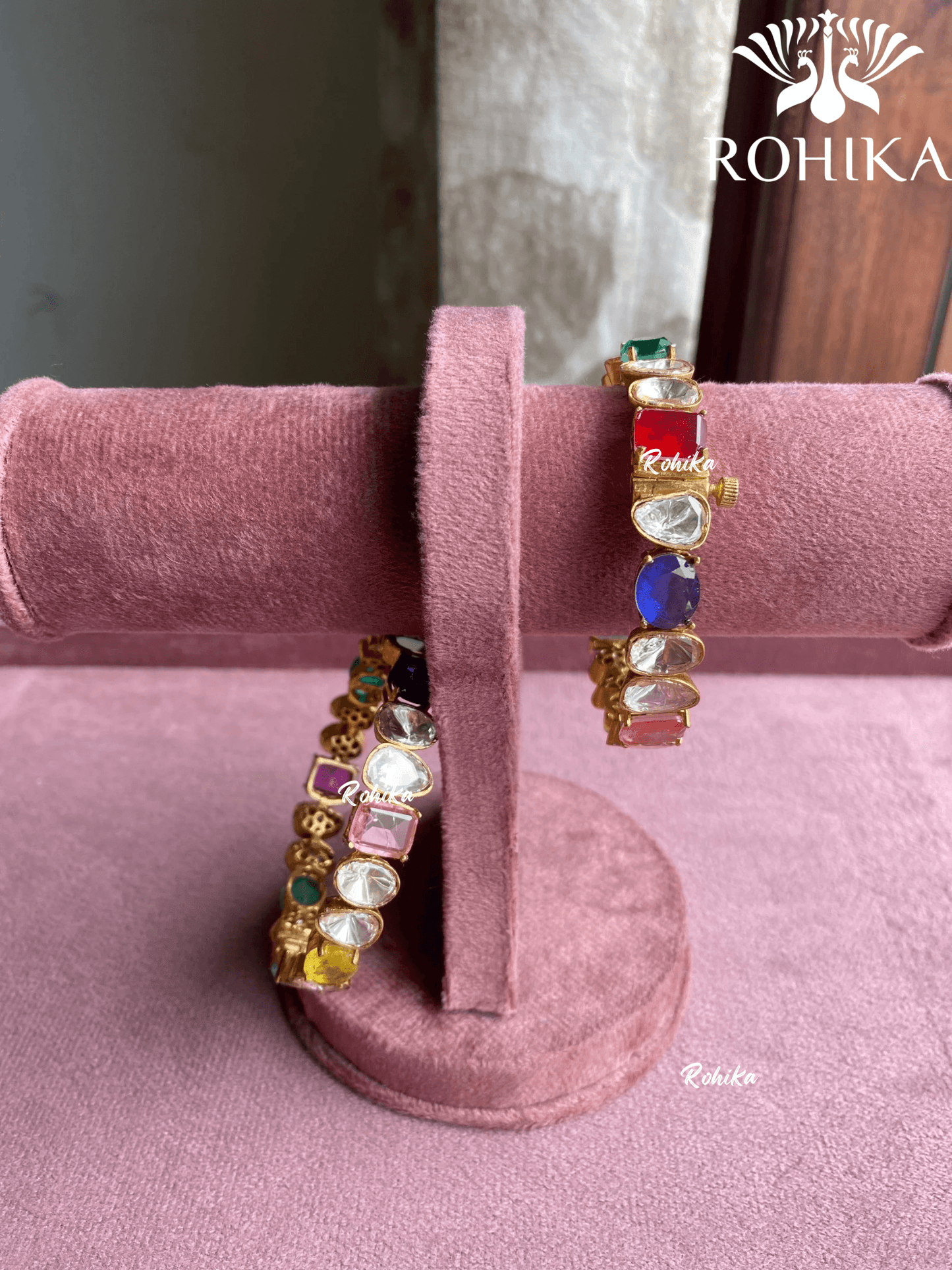 Reeti moisinite kada/bangles - Multi color - Rohika Store
