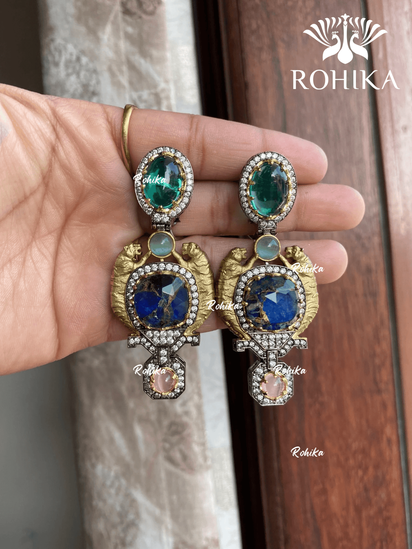 Designer earrings (M-004) - Multi colour - Rohika Store