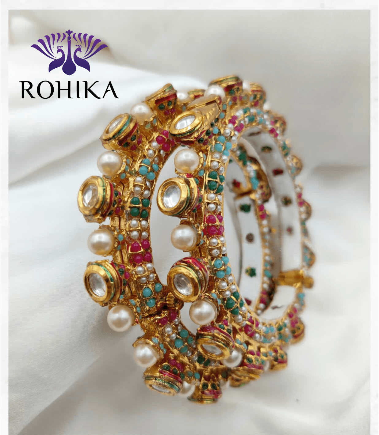 Nikhat jadau bangles - Rohika Store