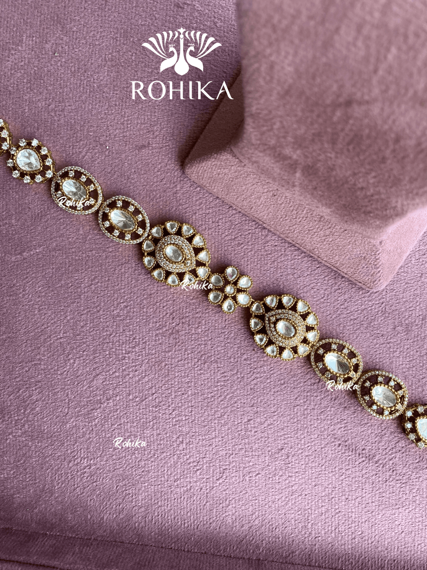 Kesha Polki Kundan Sheeshphool (SP-036)- Golden - Rohika Store