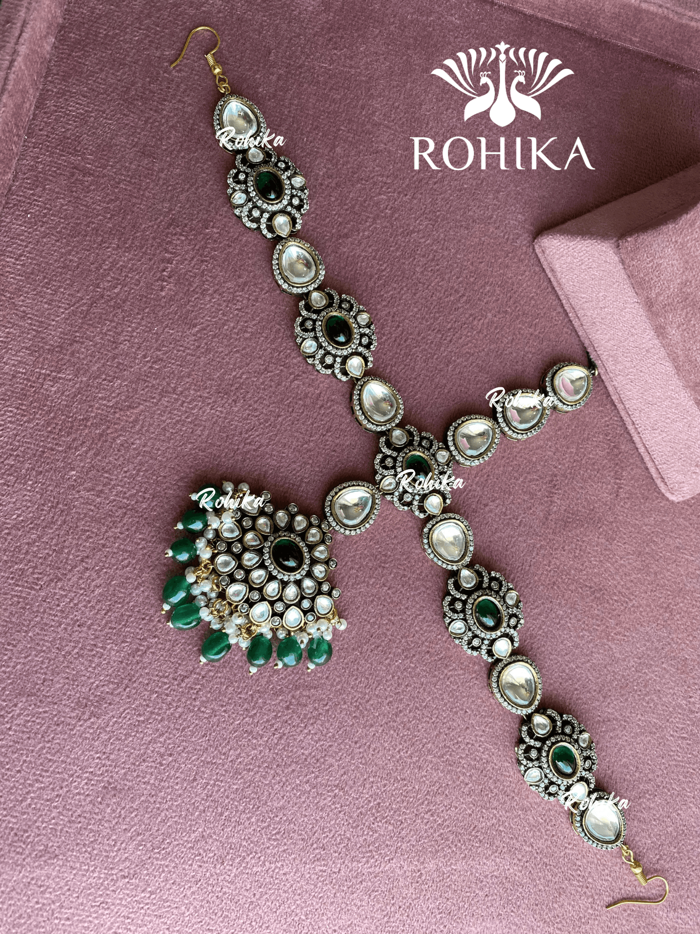 Kesha polki kundan sheeshphool (SP-018) -Antique - Rohika Store