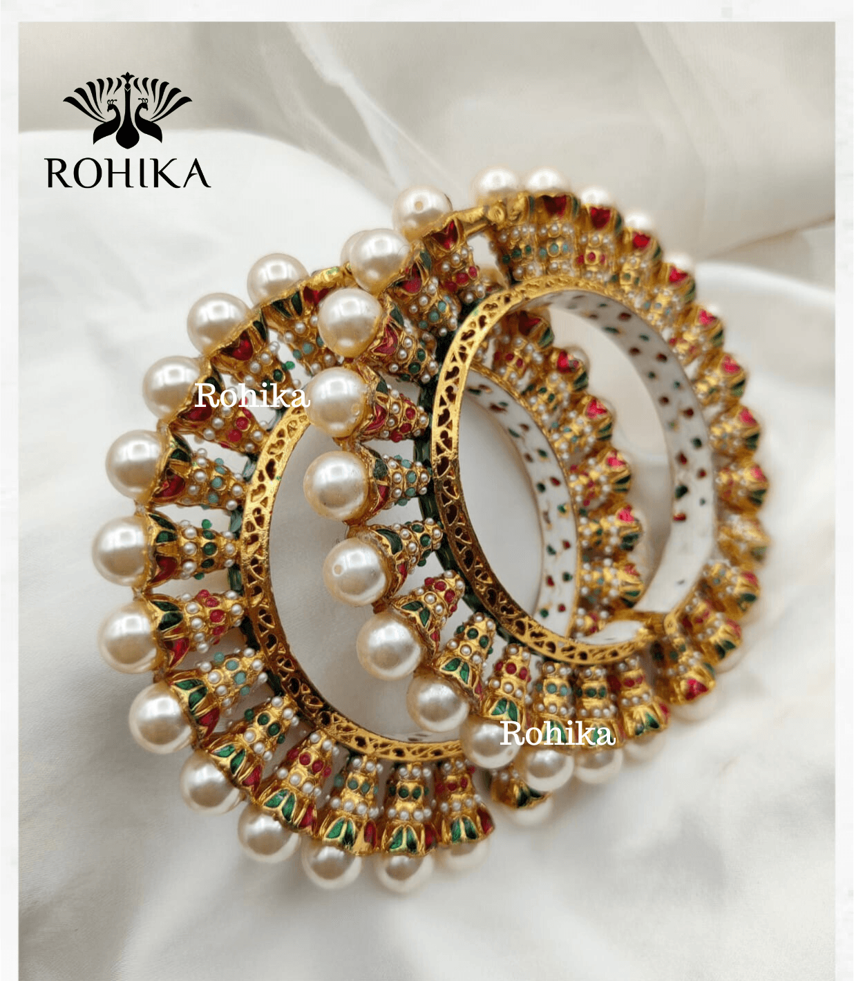 Aastha jadau bangles - Rohika Store