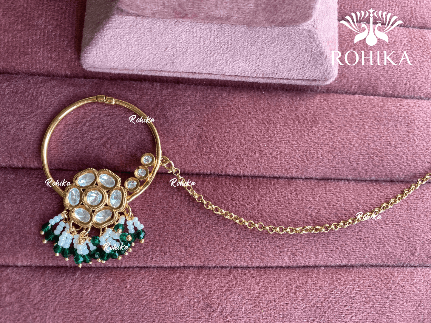 Neer kundan nath (002)- Green - Rohika Store