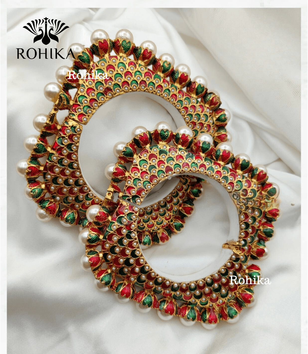 Aastha jadau bangles - Rohika Store