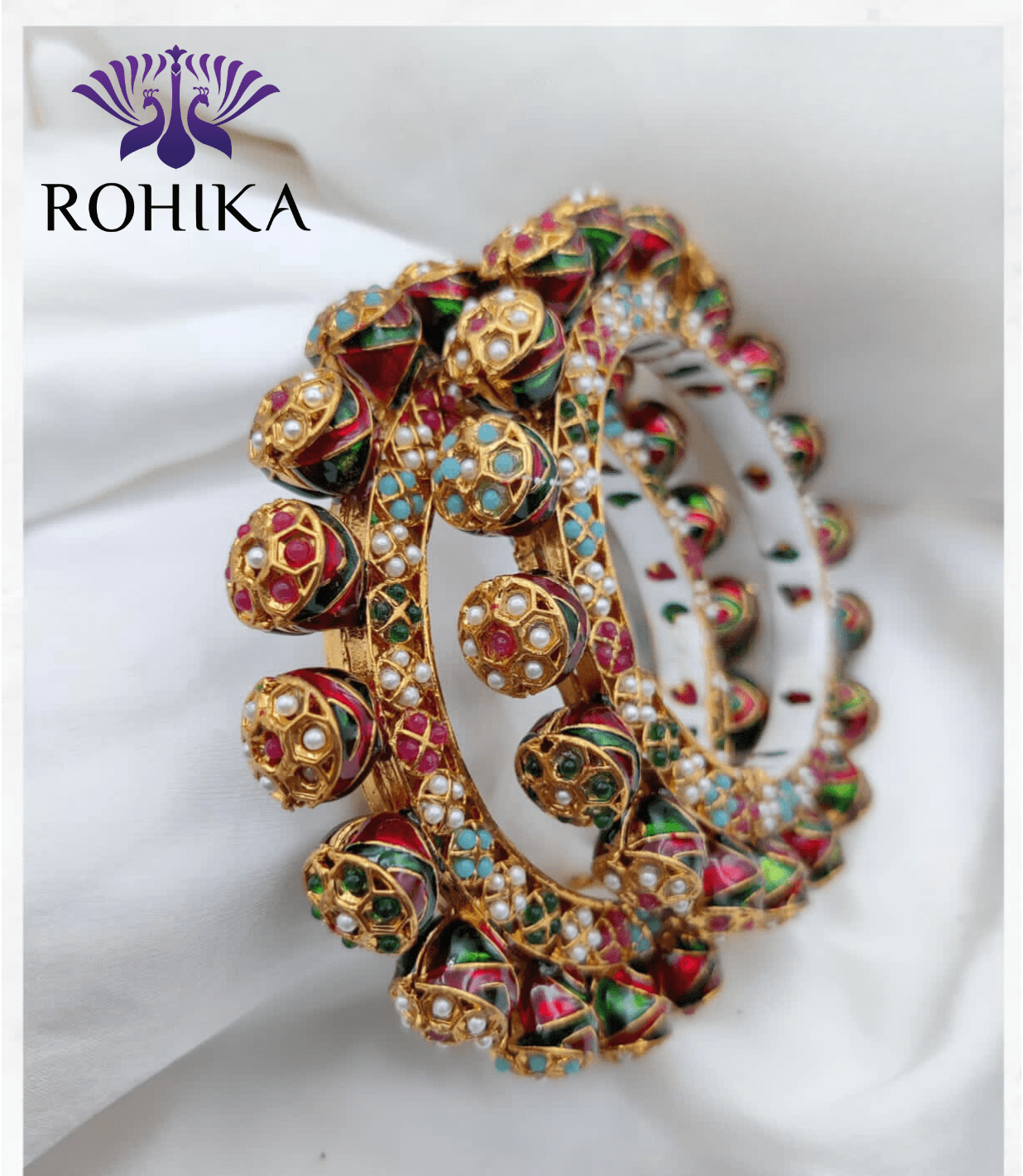 Nikhat jadau bangles - Rohika Store