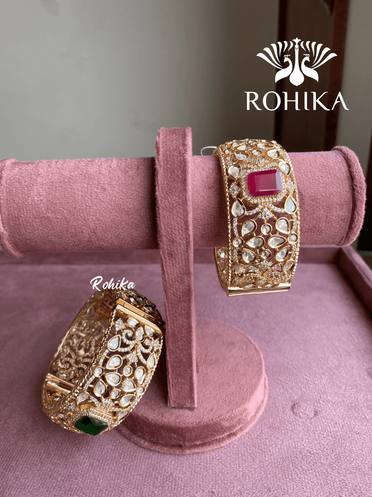 Gayatri polki kundan kada/bangles - Rohika Store