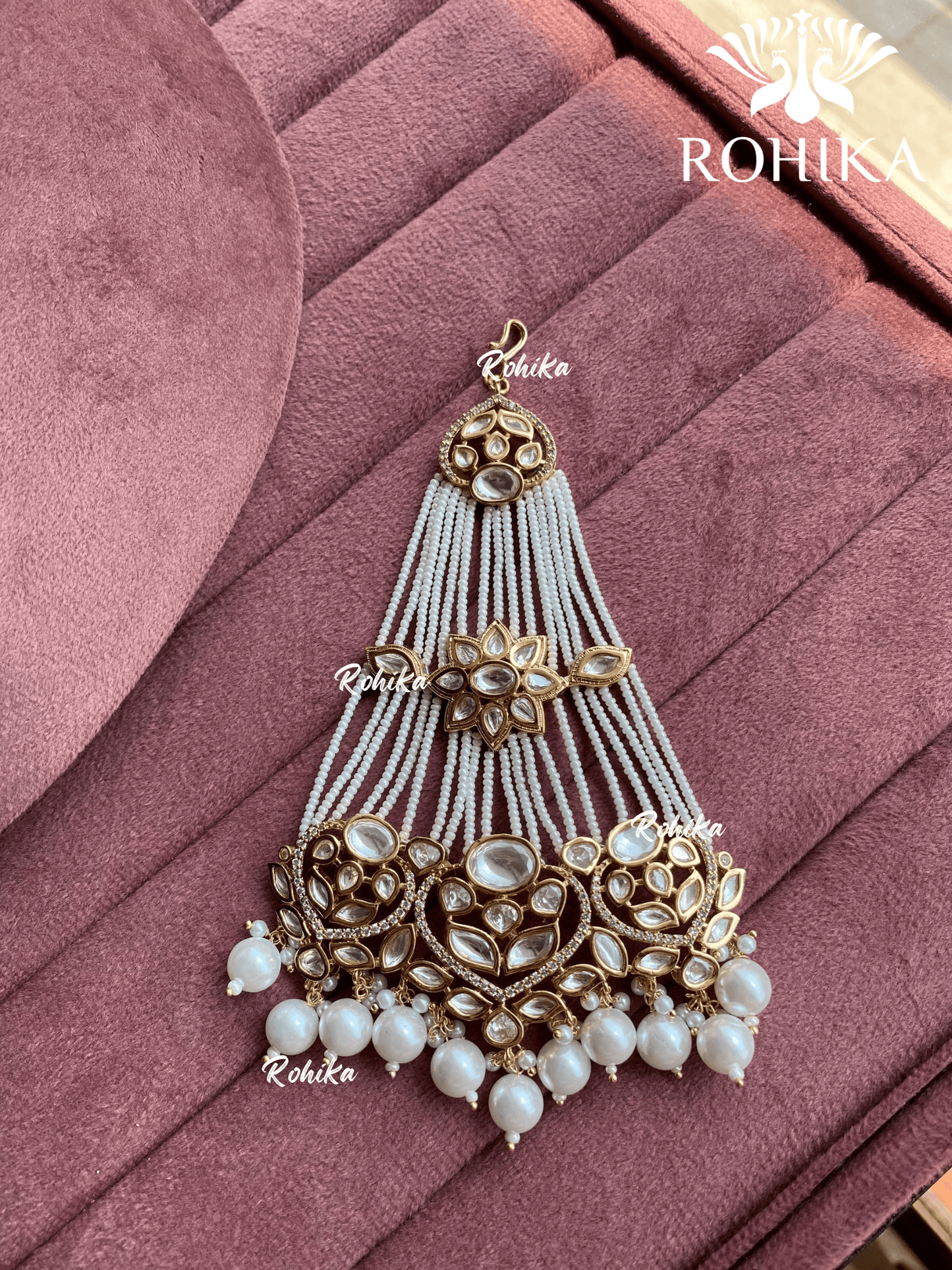 Bandini polki kundan passa /jhoomer (005) - White - Rohika Store