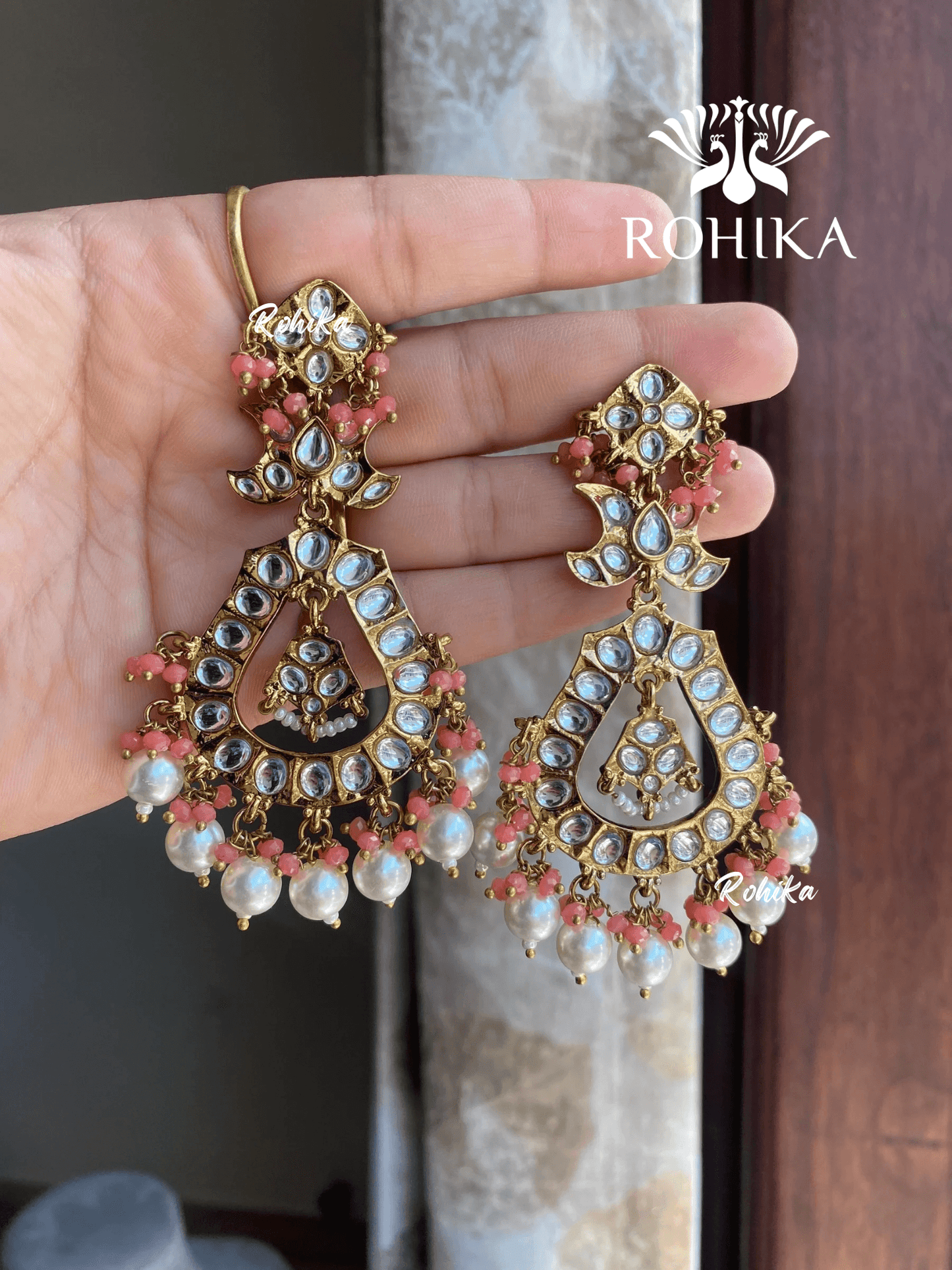Tashi beautiful earrings - Pink - Rohika Store