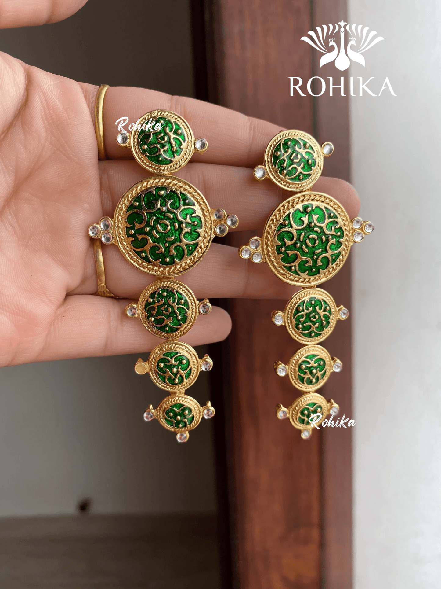 Joya earrings - Green - Rohika Store
