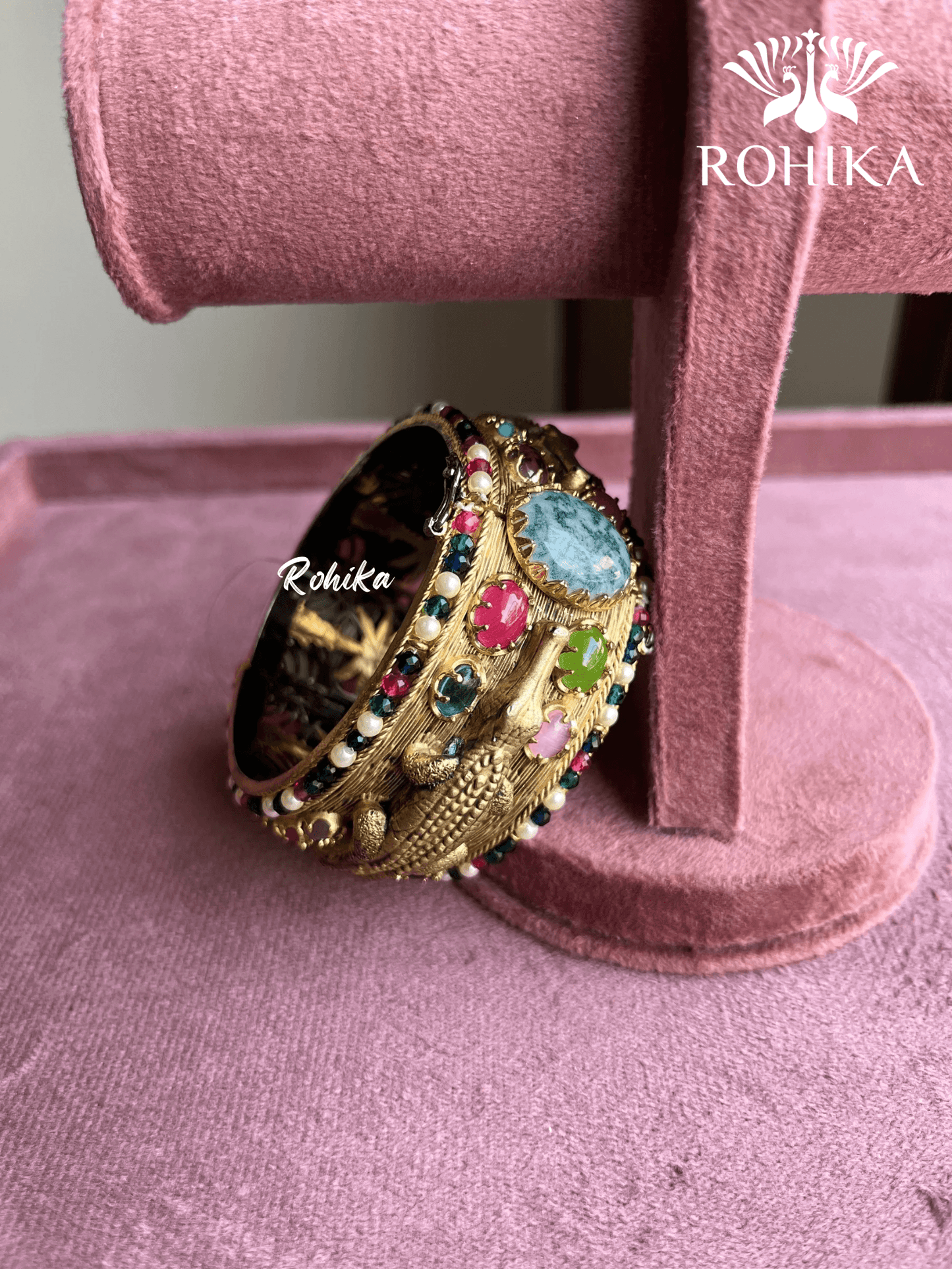 Sabya deisgner semi-precious kada (SSB001) - Multi colour - Rohika Store