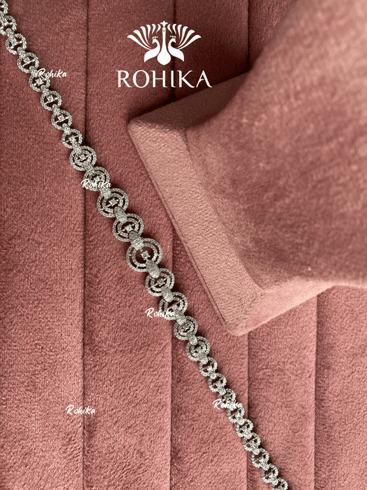 Kesha American diamond sheeshphool (SP-023) - Silver - Rohika Store