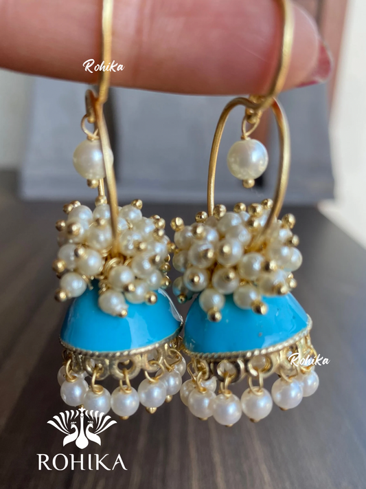 Muskan beautiful earrings - Blue