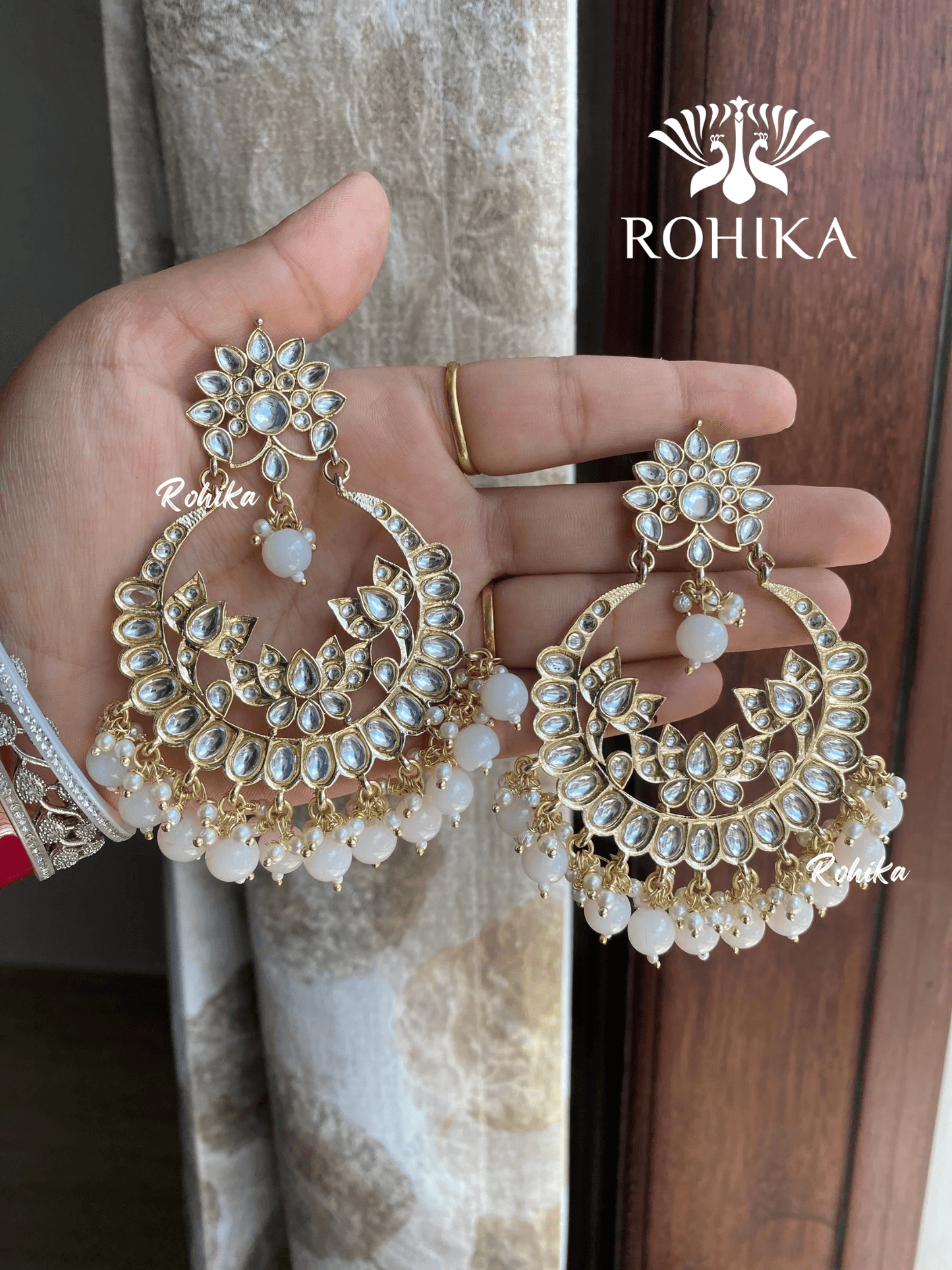 Manta beautiful earrings - Baby pink - Rohika Store