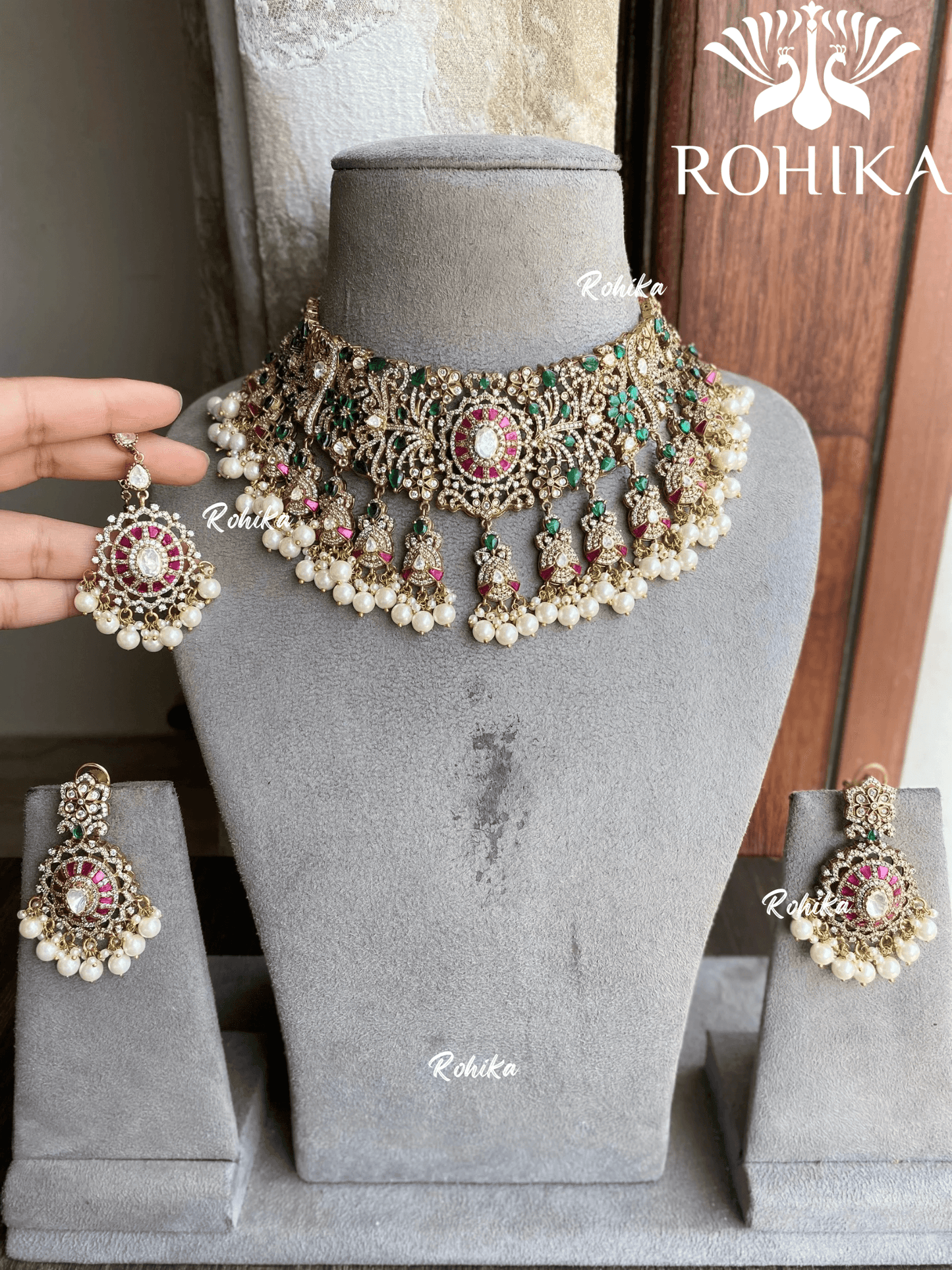 Vrita moisanite necklace set - Rohika Store